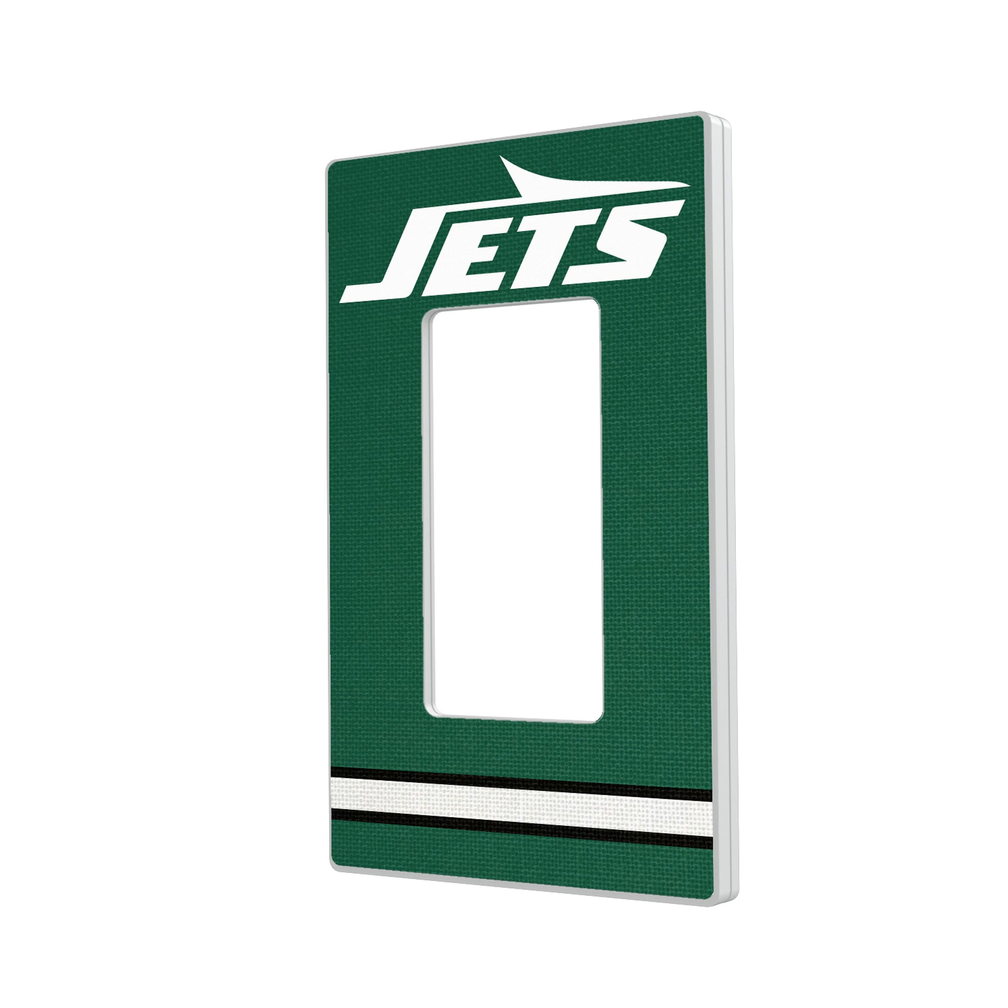 New York Jets Stripe Hidden-Screw Light Switch Plate#Style_Single Rocker