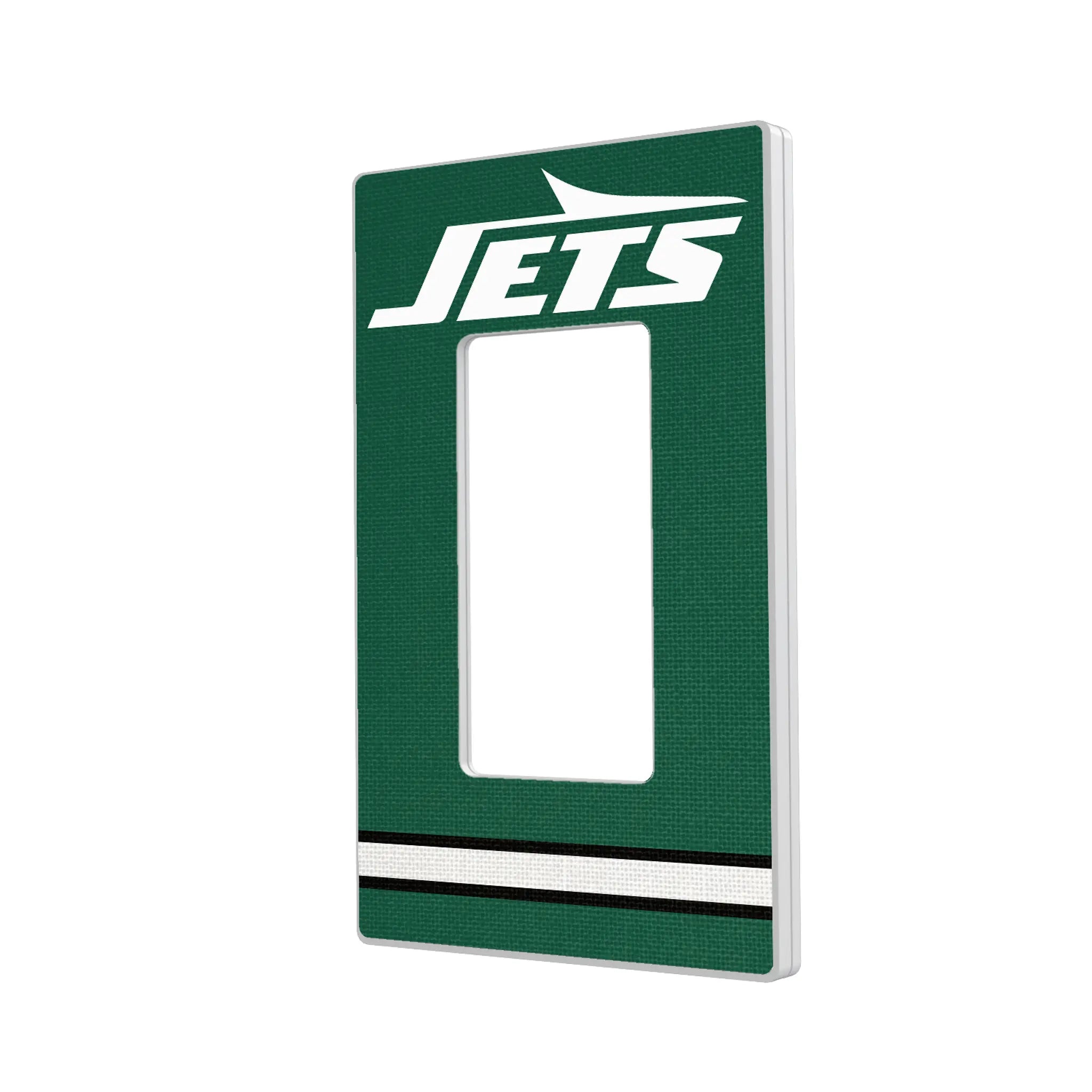 New York Jets Stripe Hidden-Screw Light Switch Plate#Style_Single Rocker