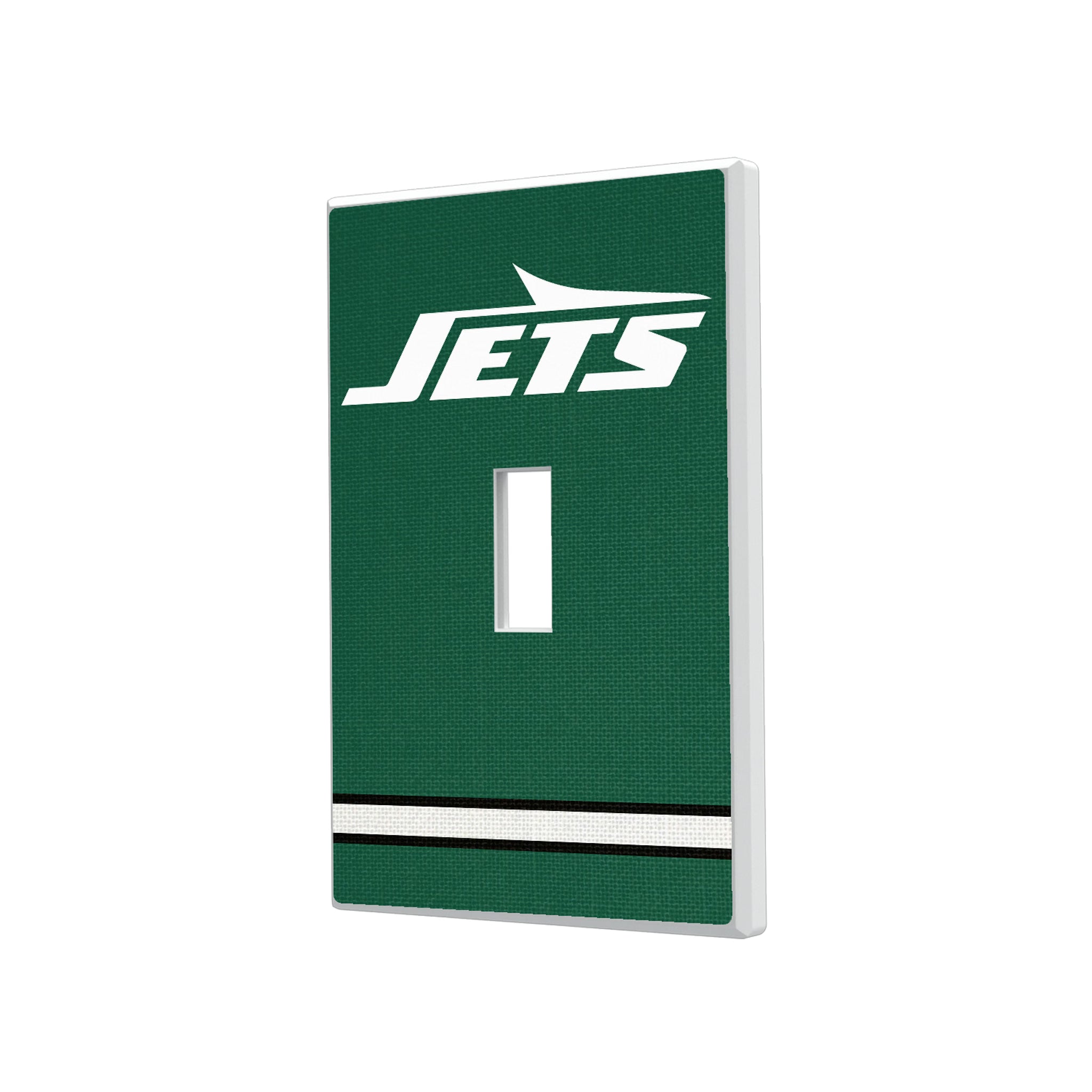 New York Jets Stripe Hidden-Screw Light Switch Plate#Style_Single Toggle