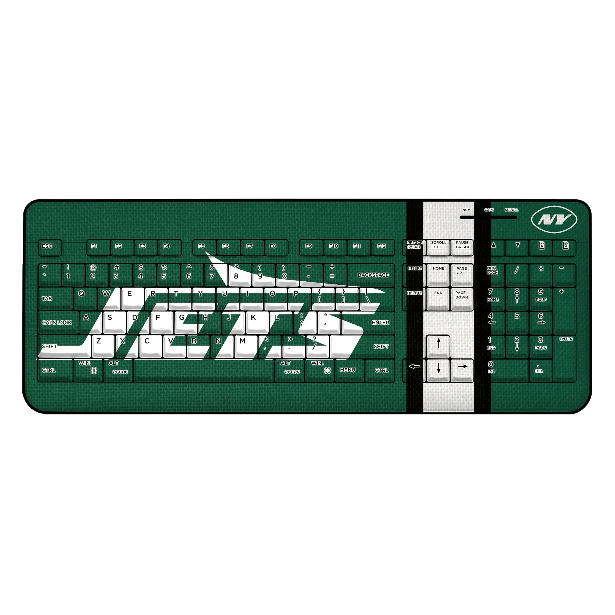 New York Jets Stripe Wireless USB Keyboard