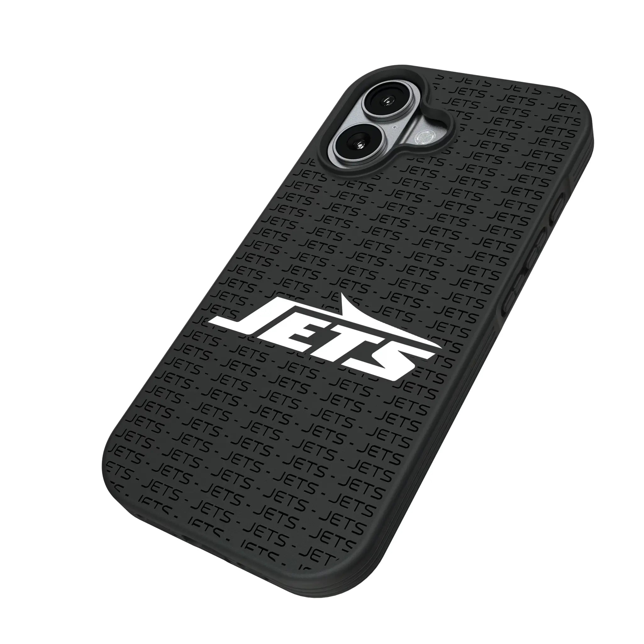 New York Jets Text Backdrop iPhone Bump Phone Case for Apple iPhone - Isometric View#Device_iPhone 17