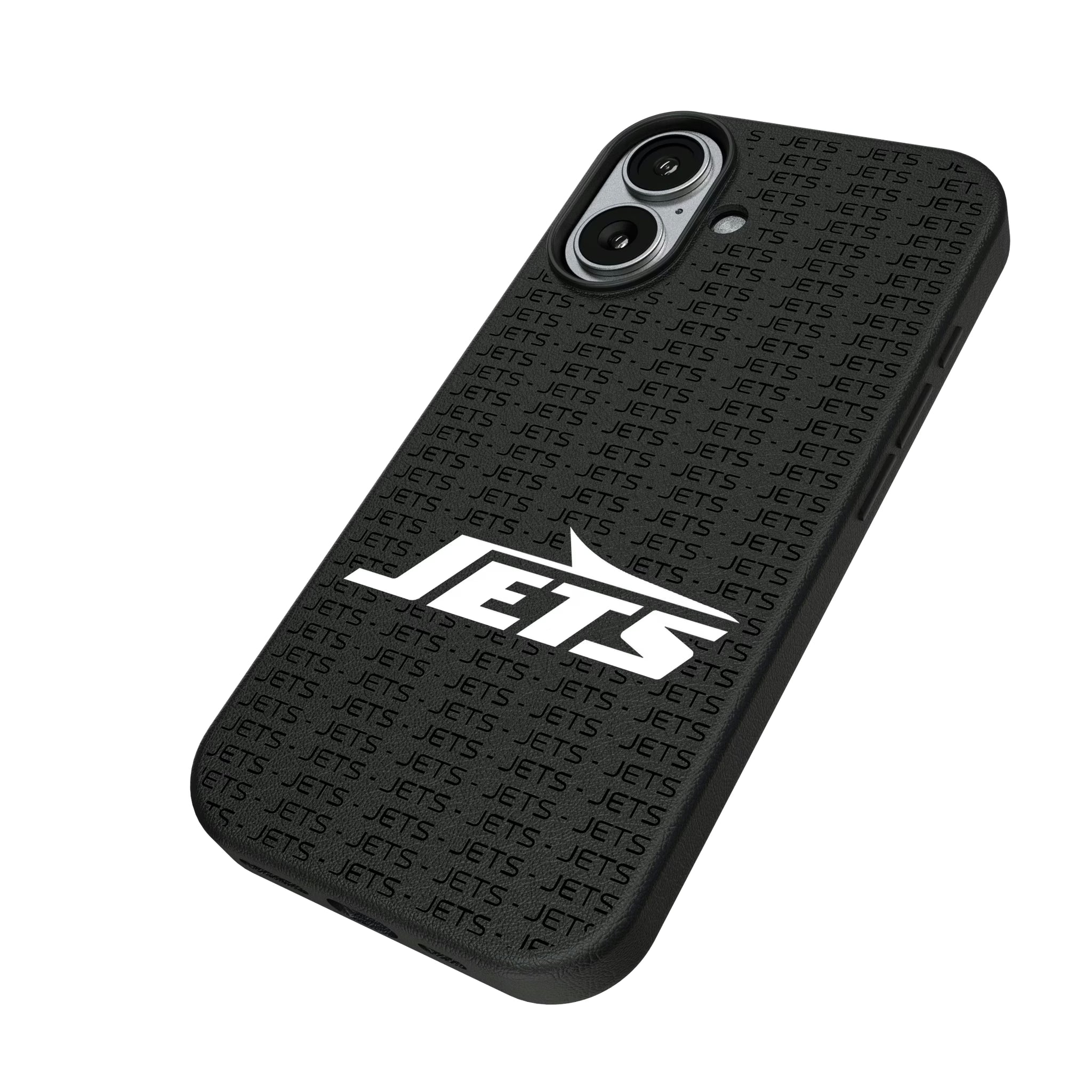 New York Jets Text Backdrop iPhone MagSafe Compatible Phone Case for Apple iPhone - Isometric View#Device_iPhone 17