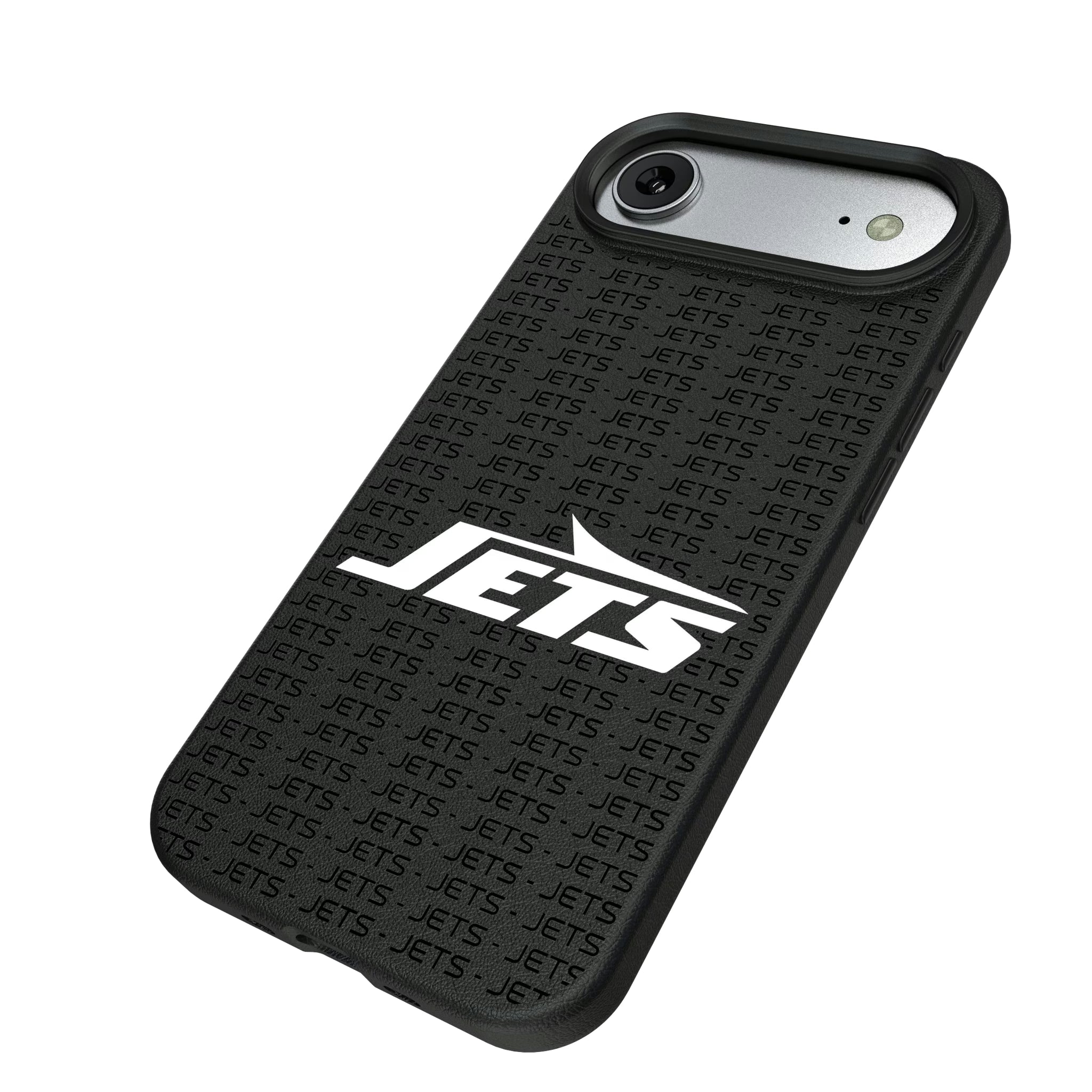 New York Jets Text Backdrop iPhone MagSafe Compatible Phone Case for Apple iPhone - Isometric View#Device_iPhone Air