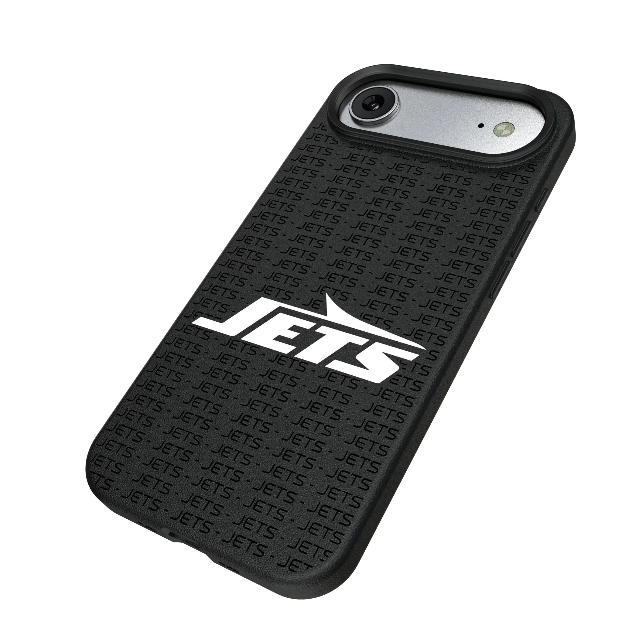 New York Jets Text Backdrop iPhone MagSafe Compatible Phone Case for Apple iPhone - Isometric View#Device_iPhone Air