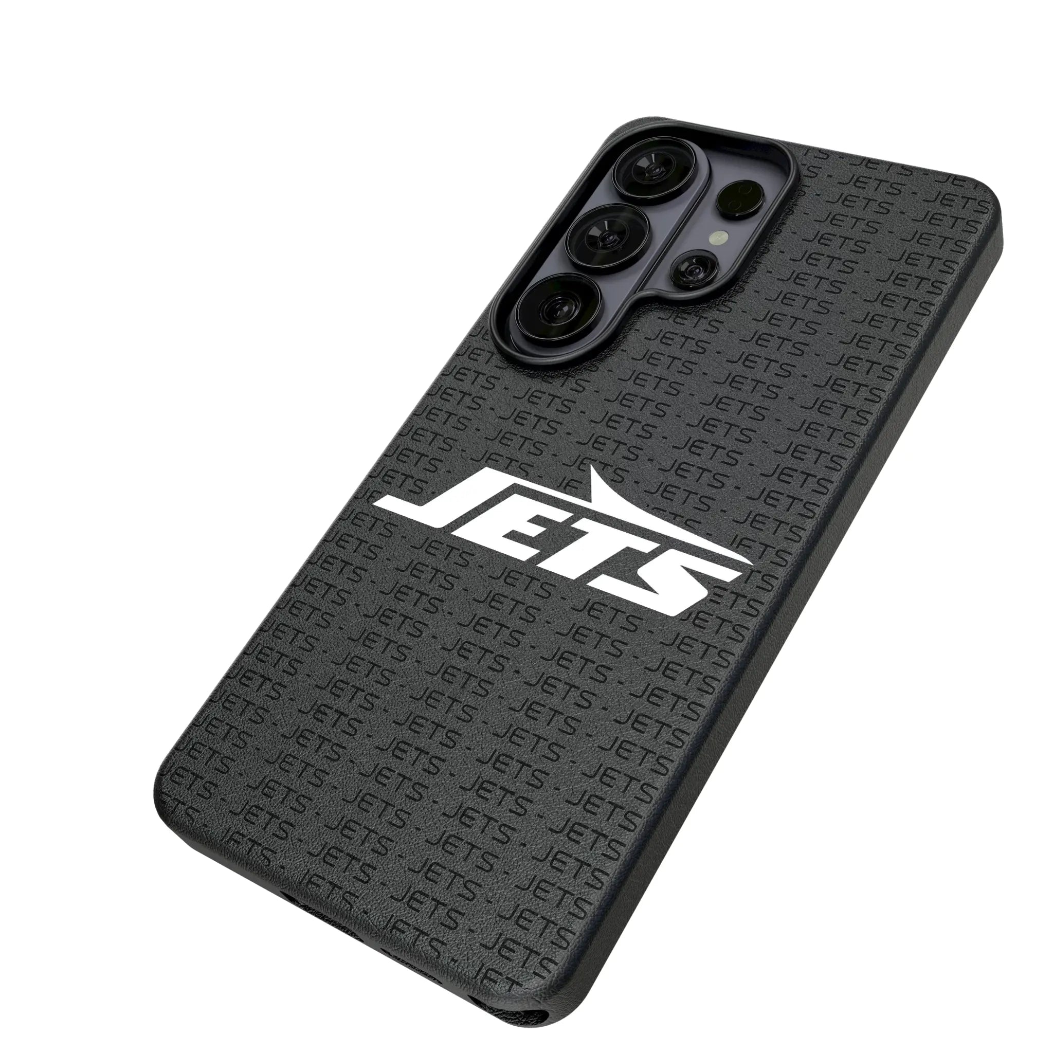 New York Jets Text Backdrop Galaxy MagSafe Compatible Phone Case for Samsung Galaxy - Isometric View#Device_Galaxy S26 Ultra