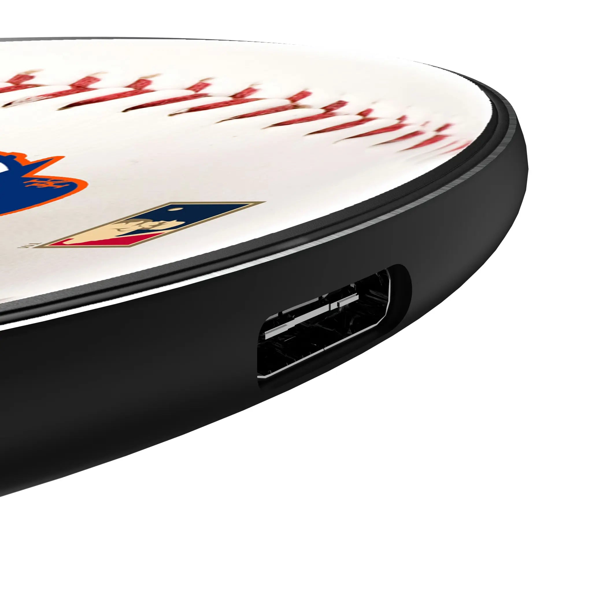 New York Mets 2014 - Cooperstown Collection Baseball 15-Watt Wireless Charger - Detail