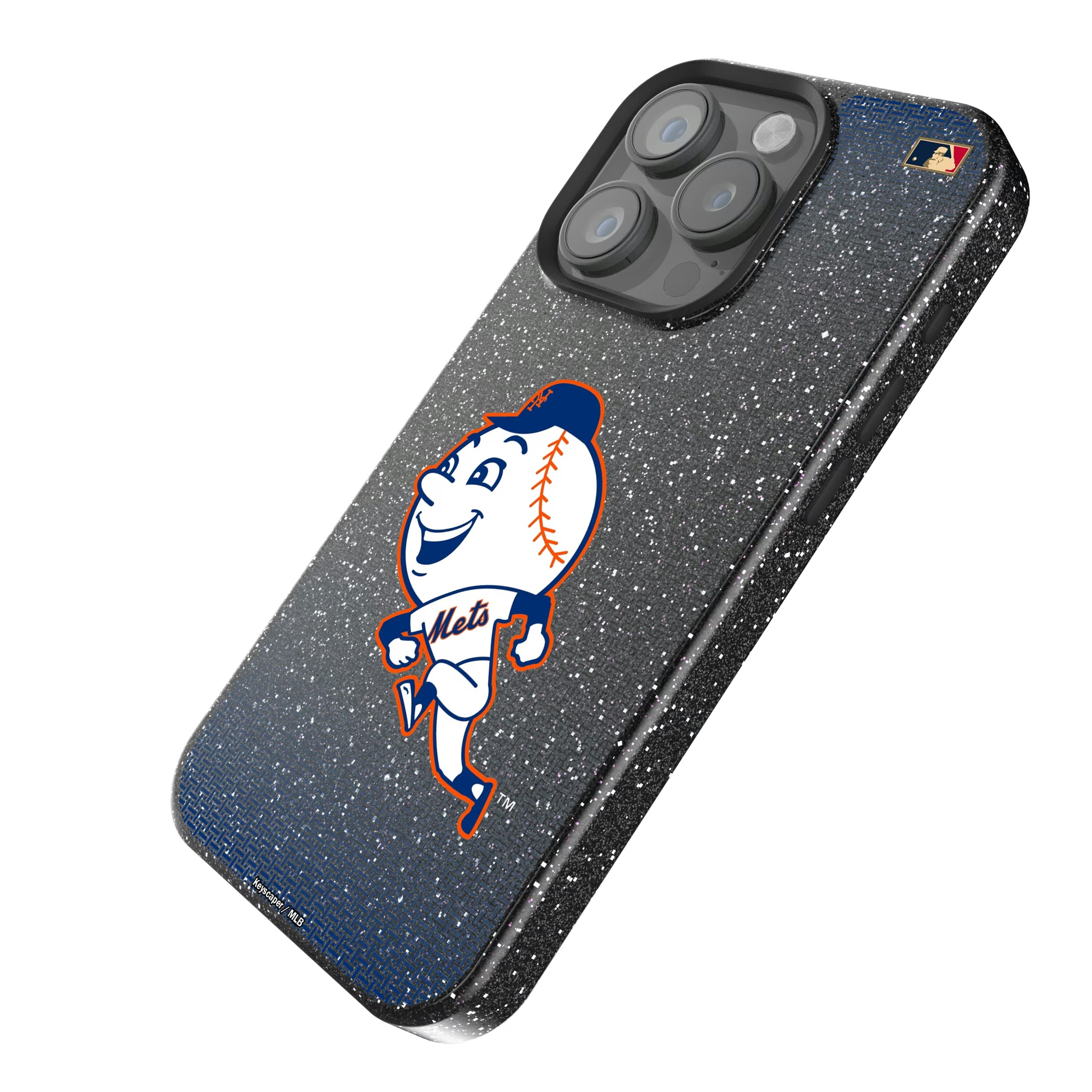 New York Mets 2014 - Cooperstown Collection Linen iPhone Bling Phone Case for Apple iPhone - Isometric View
