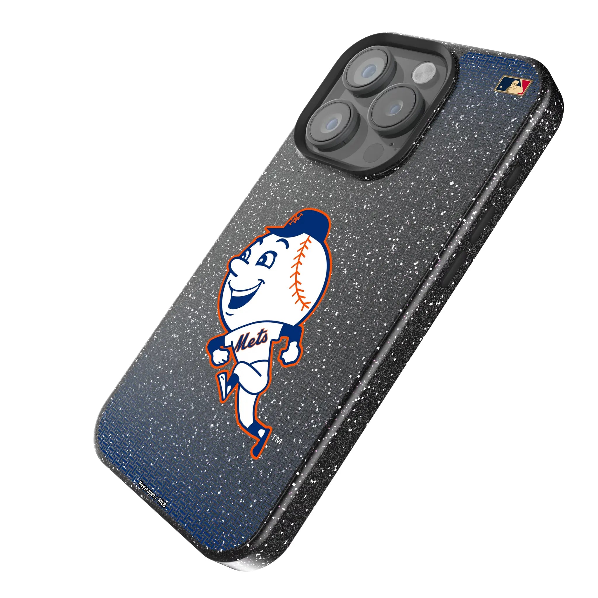 New York Mets 2014 - Cooperstown Collection Linen iPhone Bling Phone Case for Apple iPhone - Isometric View