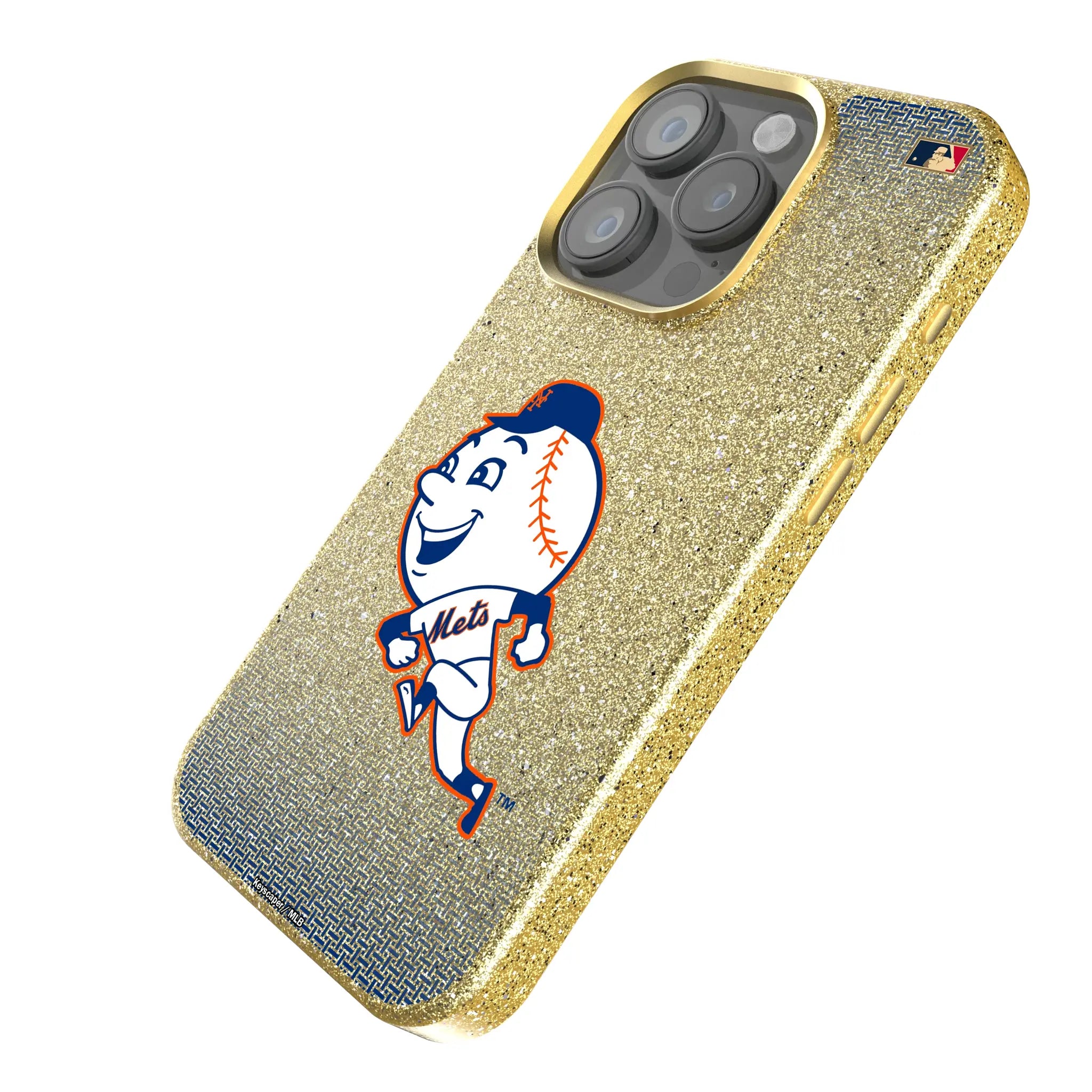 New York Mets 2014 - Cooperstown Collection Linen iPhone Bling Phone Case for Apple iPhone - Isometric View