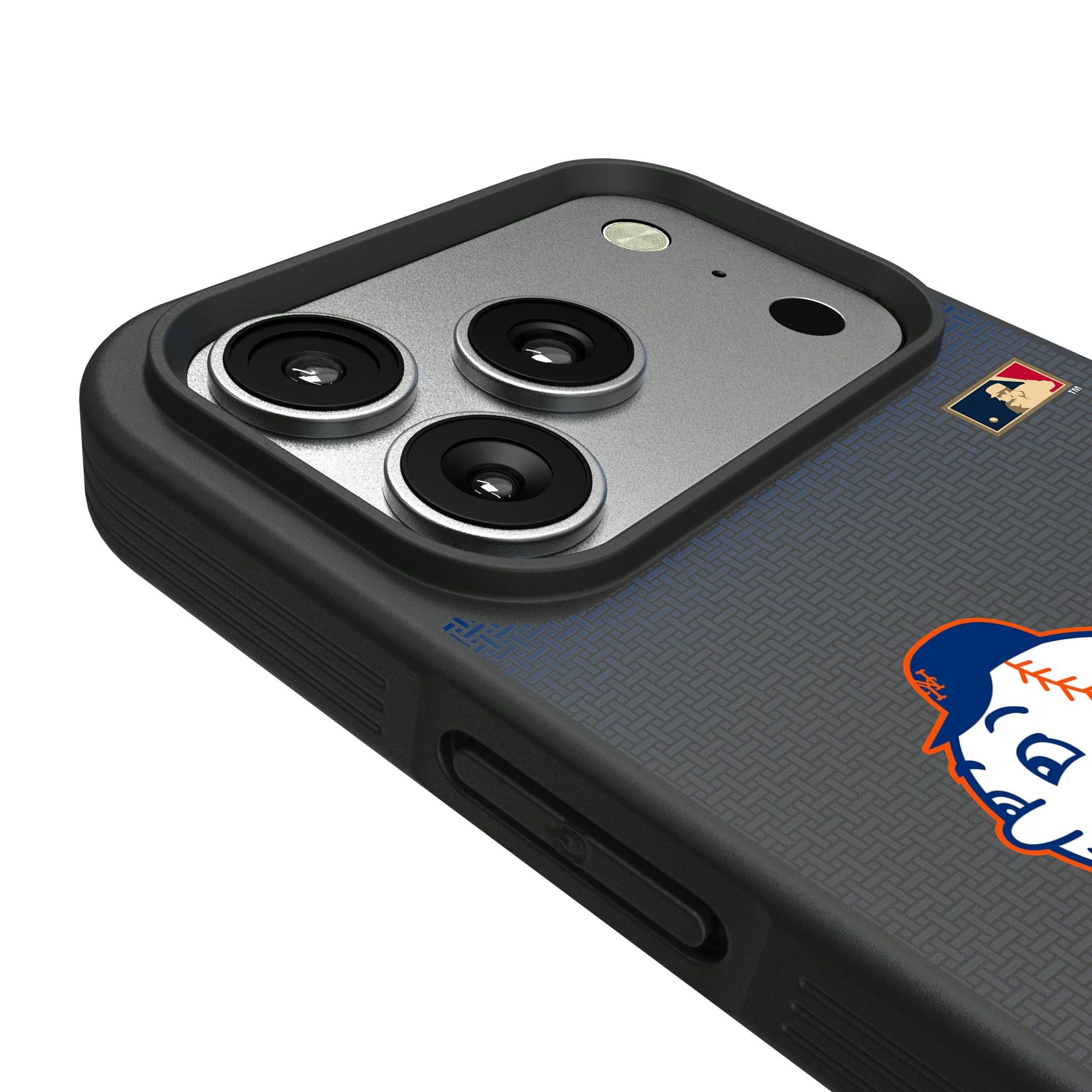 New York Mets 2014 - Cooperstown Collection Linen iPhone Bump Phone Case for Apple iPhone - Detail#Device_iPhone 17 Pro