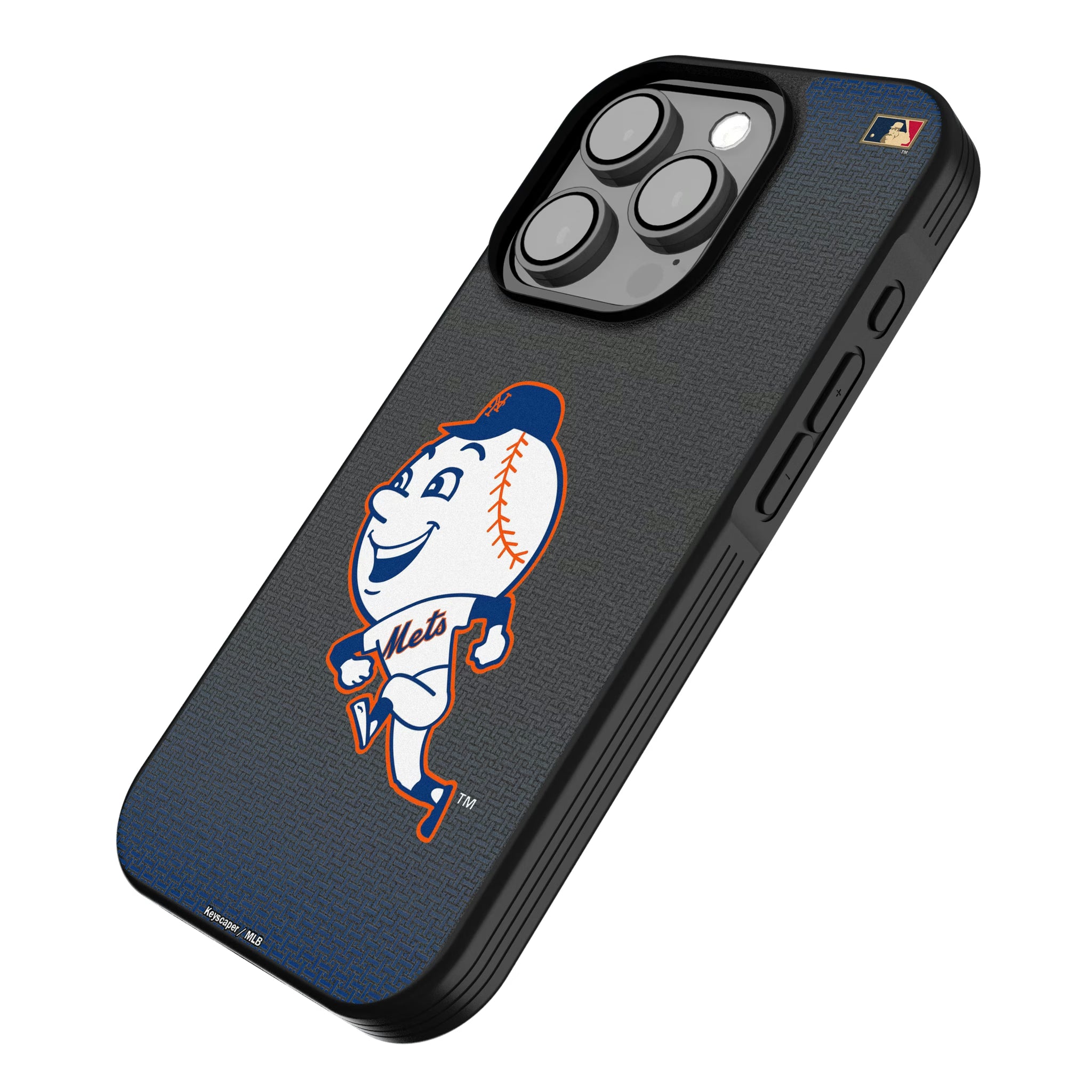 New York Mets 2014 - Cooperstown Collection Linen iPhone Bump Phone Case for Apple iPhone - Isometric View