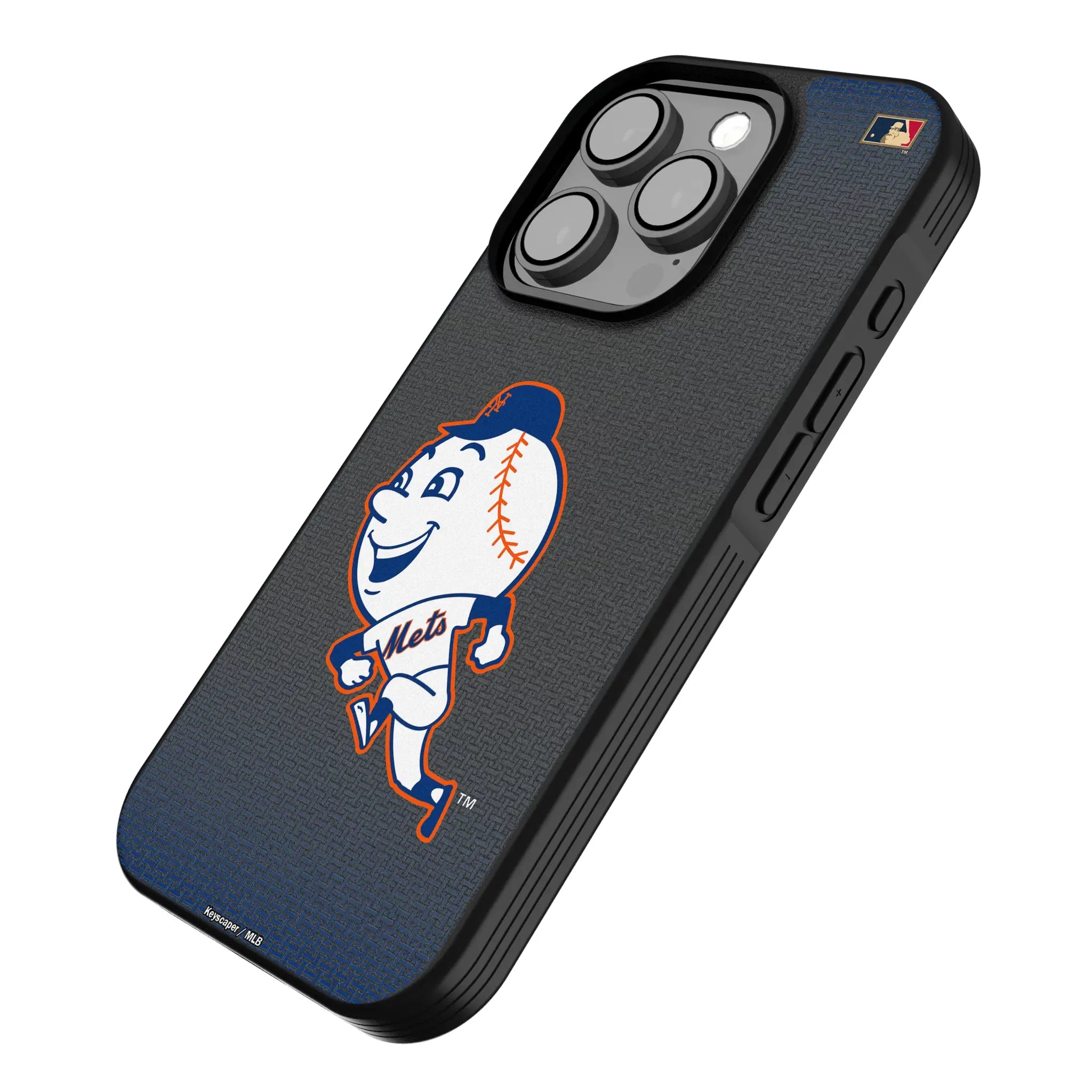 New York Mets 2014 - Cooperstown Collection Linen iPhone Bump Phone Case for Apple iPhone - Isometric View