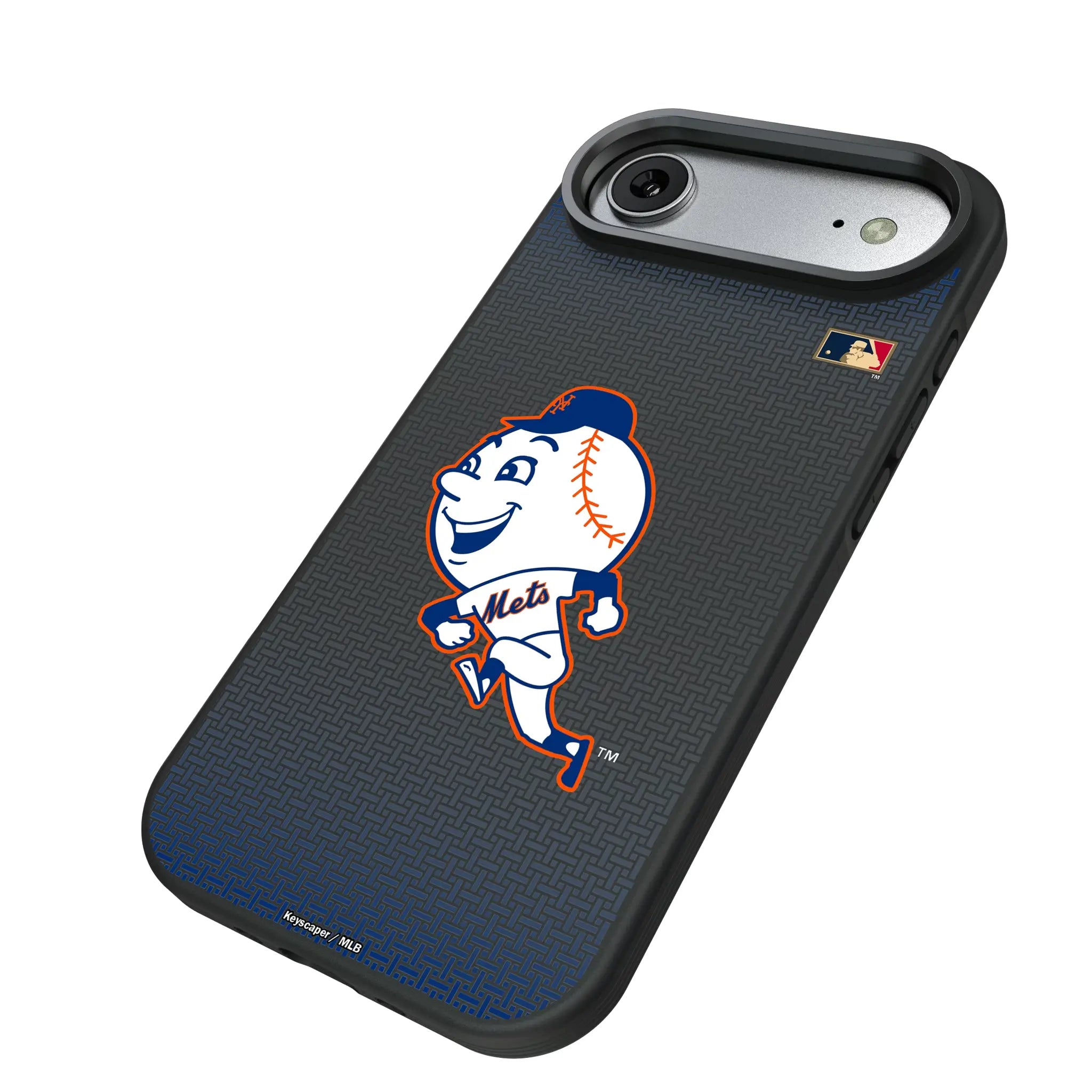 New York Mets 2014 - Cooperstown Collection Linen iPhone Bump Phone Case for Apple iPhone - Isometric View#Device_iPhone Air