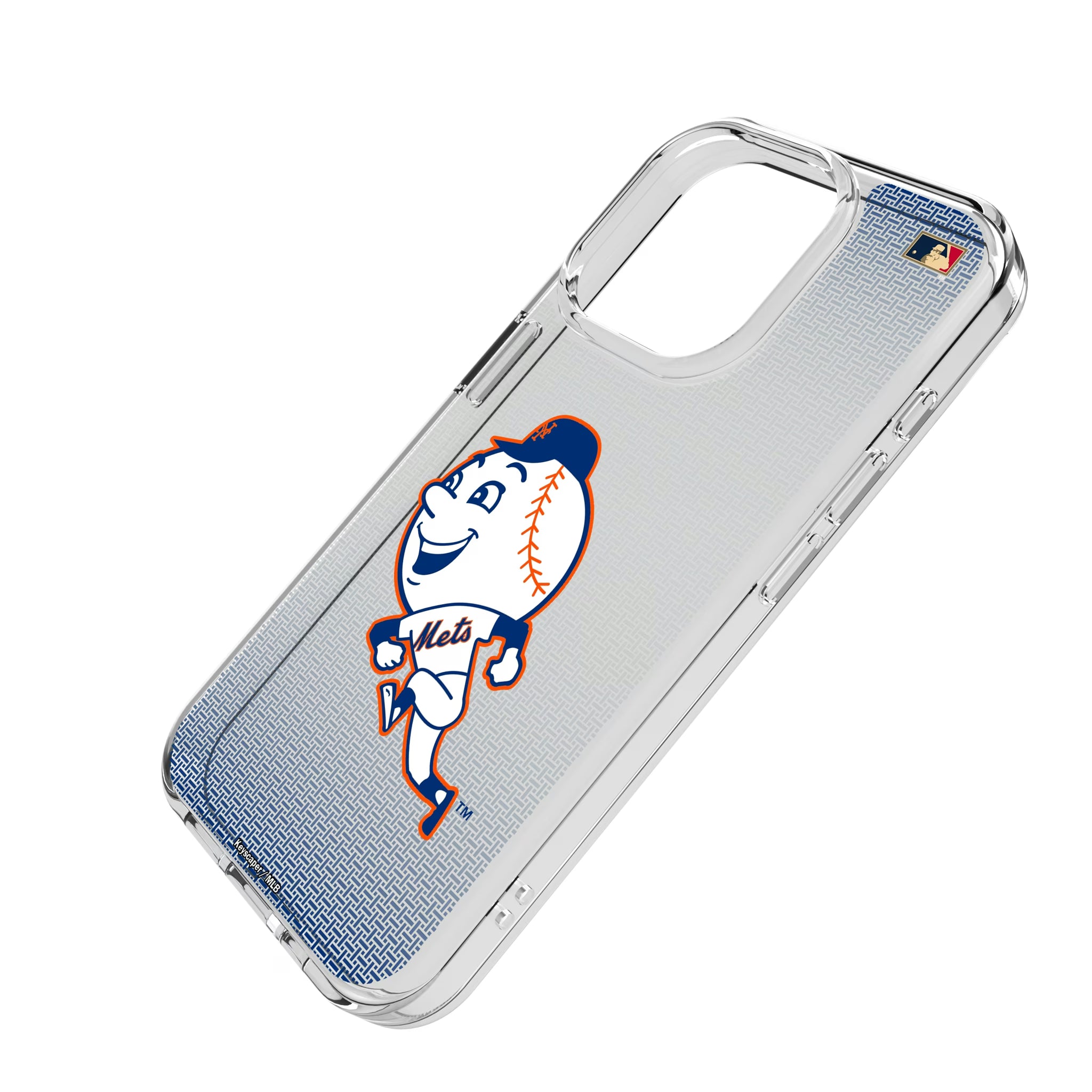 New York Mets 2014 - Cooperstown Collection Linen iPhone Clear Phone Case for Apple iPhone - Isometric View