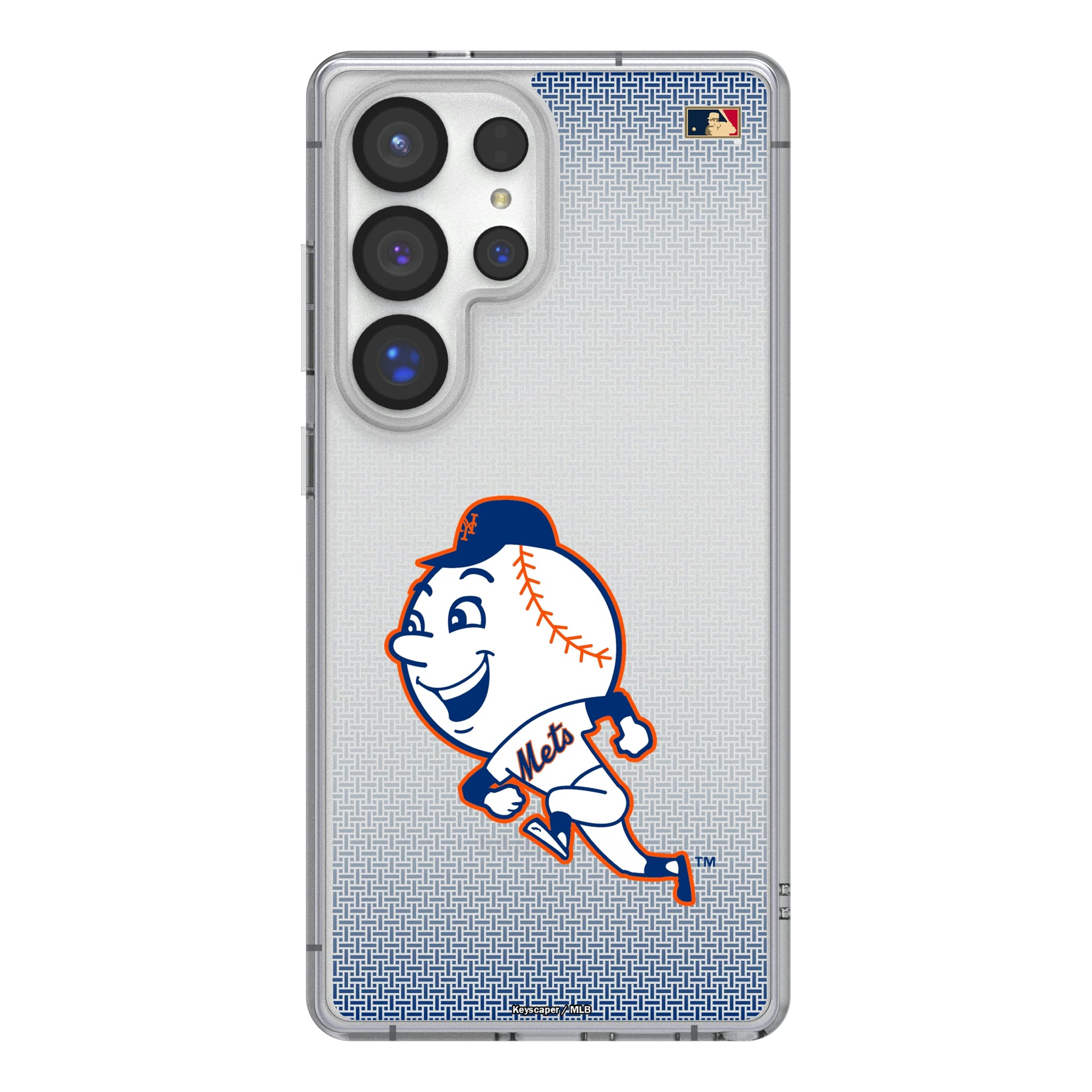 New York Mets 2014 - Cooperstown Collection Linen Galaxy Clear Phone Case for Samsung Galaxy