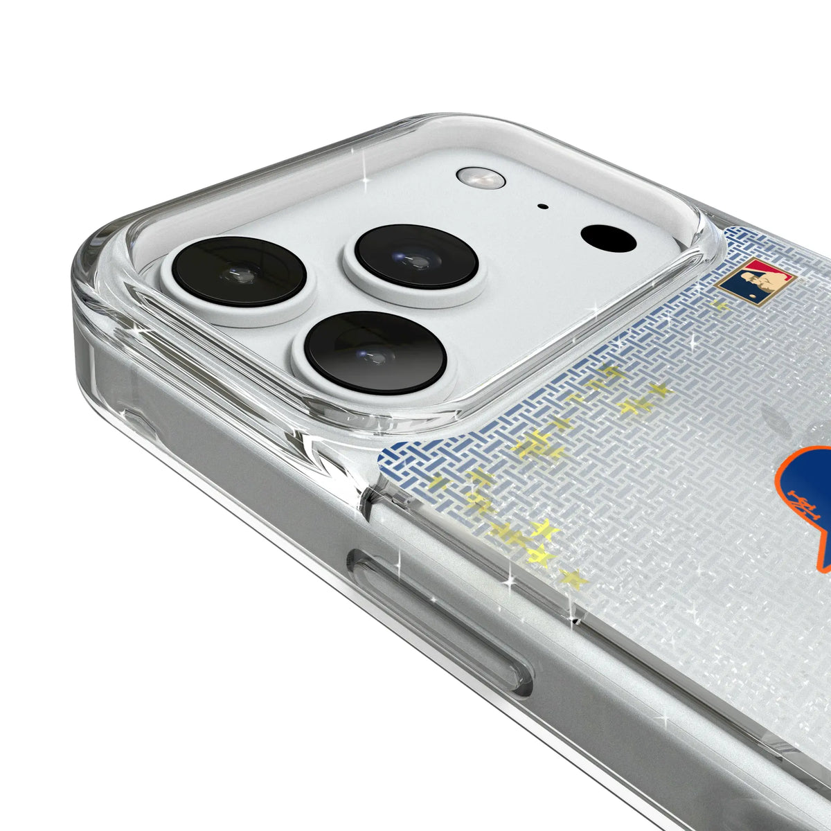 New York Mets 2014 - Cooperstown Collection Linen iPhone Glitter Phone Case for Apple iPhone - Detail#Device_iPhone 18 Pro