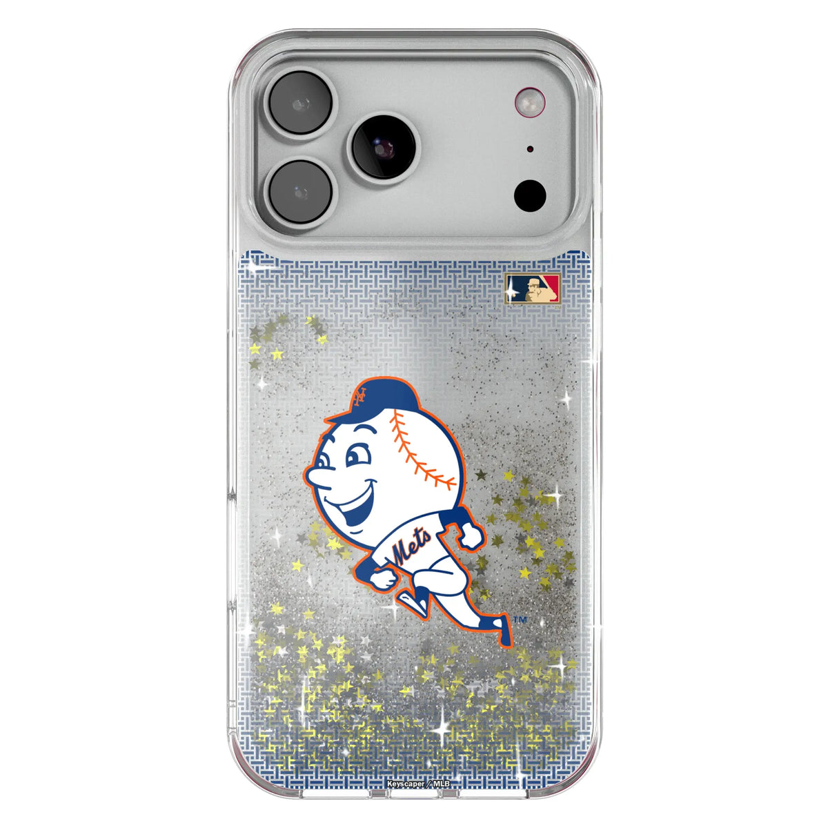 New York Mets 2014 - Cooperstown Collection Linen Glitter Phone Case for Apple iPhone