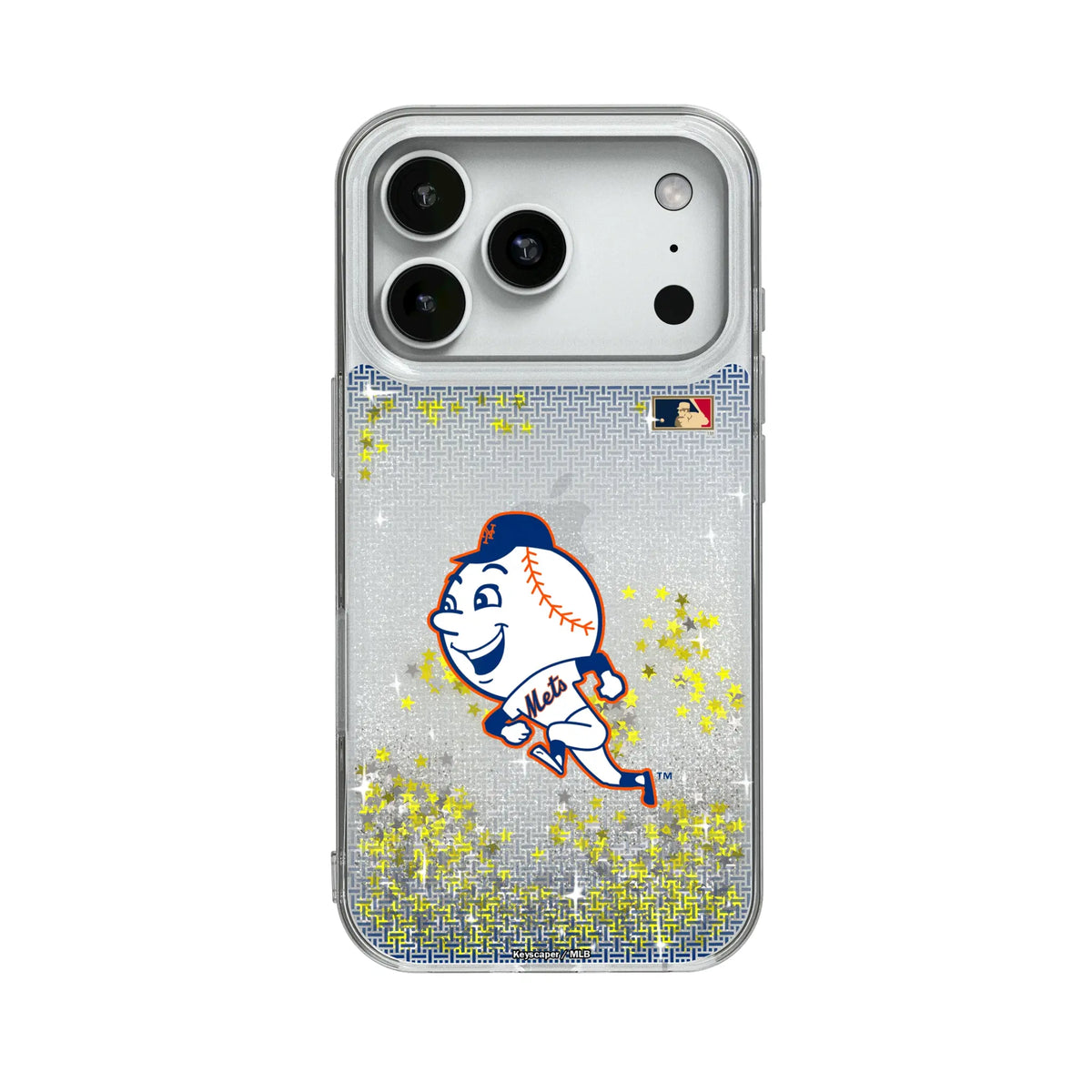 New York Mets 2014 - Cooperstown Collection Linen Glitter Phone Case for Apple iPhone
