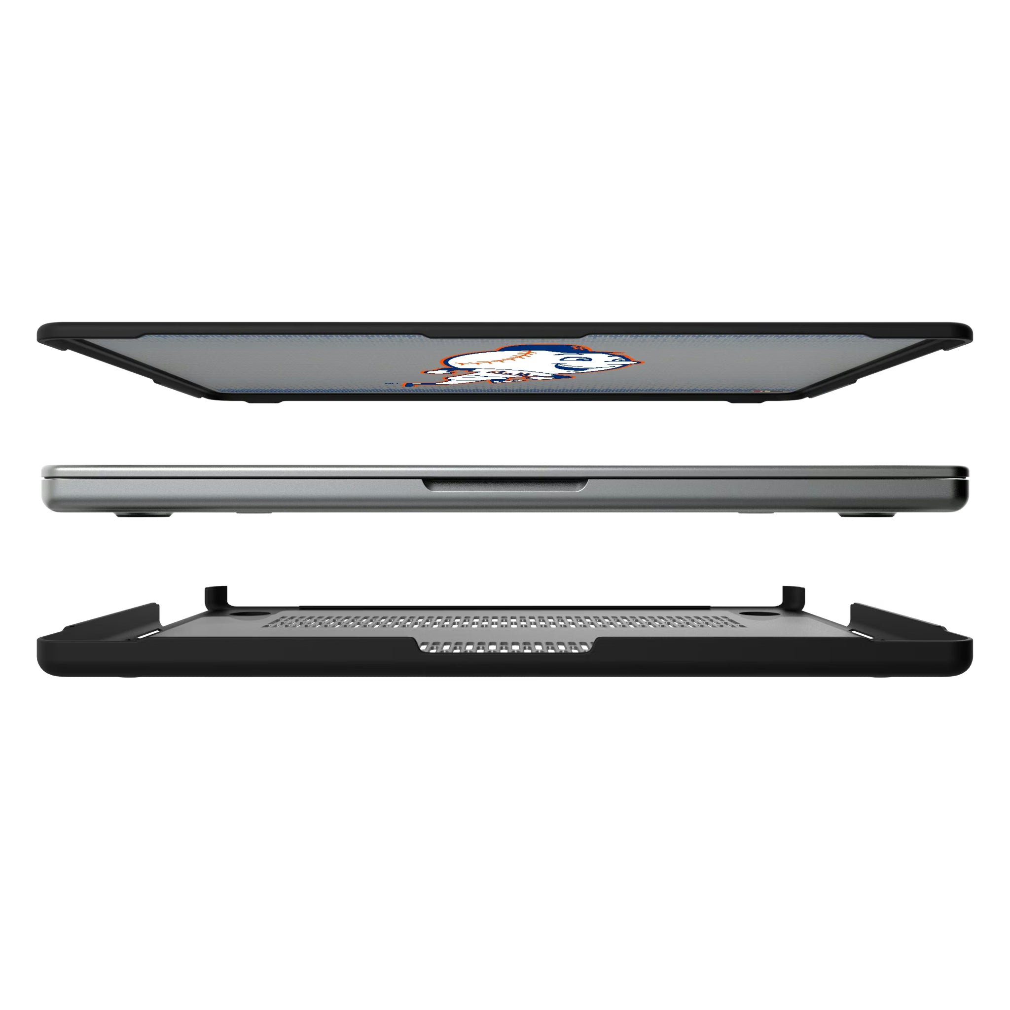 New York Mets 2014 - Cooperstown Collection Linen MacBook Laptop Case for Apple MacBook#Device_MacBook Pro (14-inch, 2021) / MacBook Pro (14-inch, 2023) / MacBook Pro (14-inch, 2024)