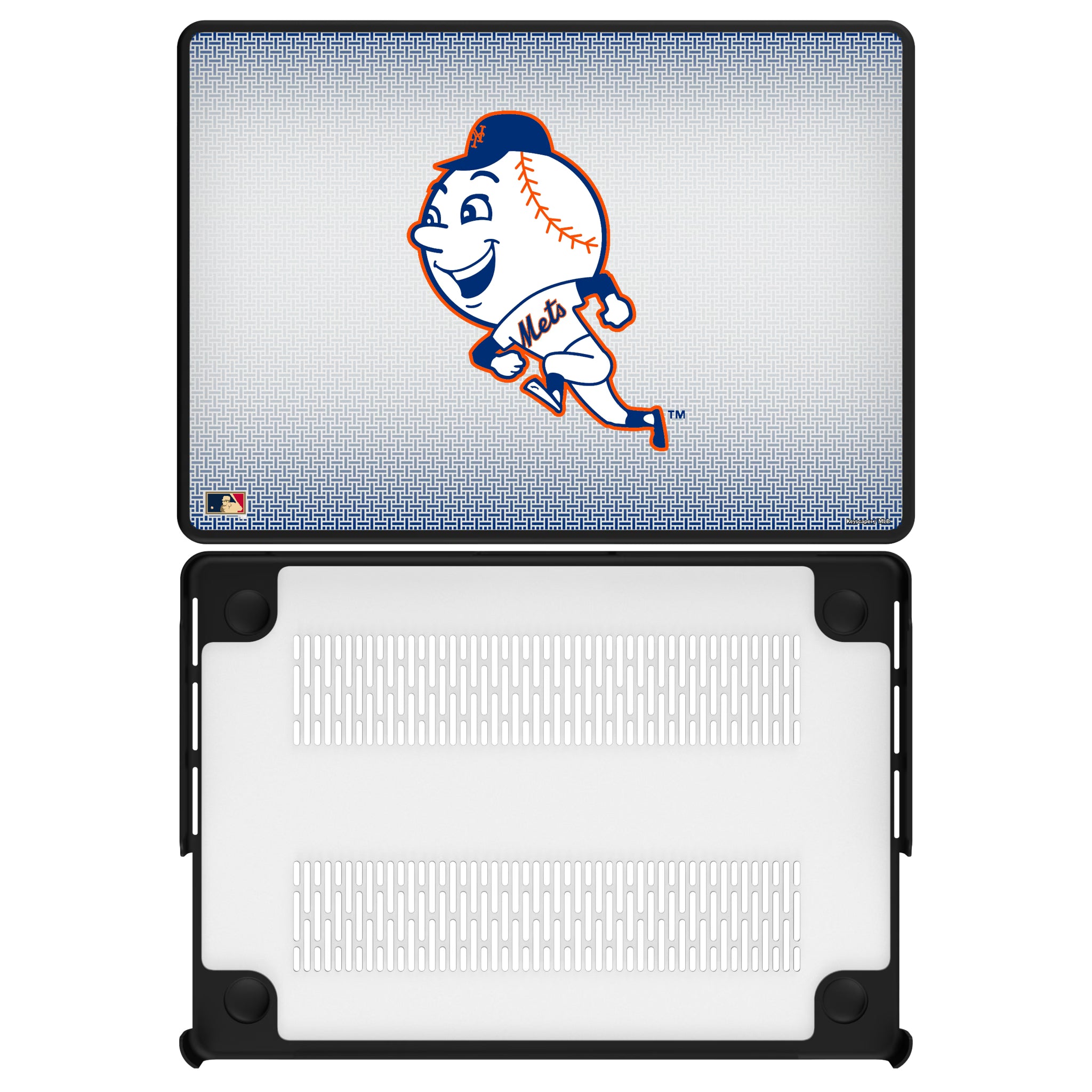 New York Mets 2014 - Cooperstown Collection Linen MacBook Laptop Case for Apple MacBook#Device_MacBook Pro (14-inch, 2021) / MacBook Pro (14-inch, 2023) / MacBook Pro (14-inch, 2024)