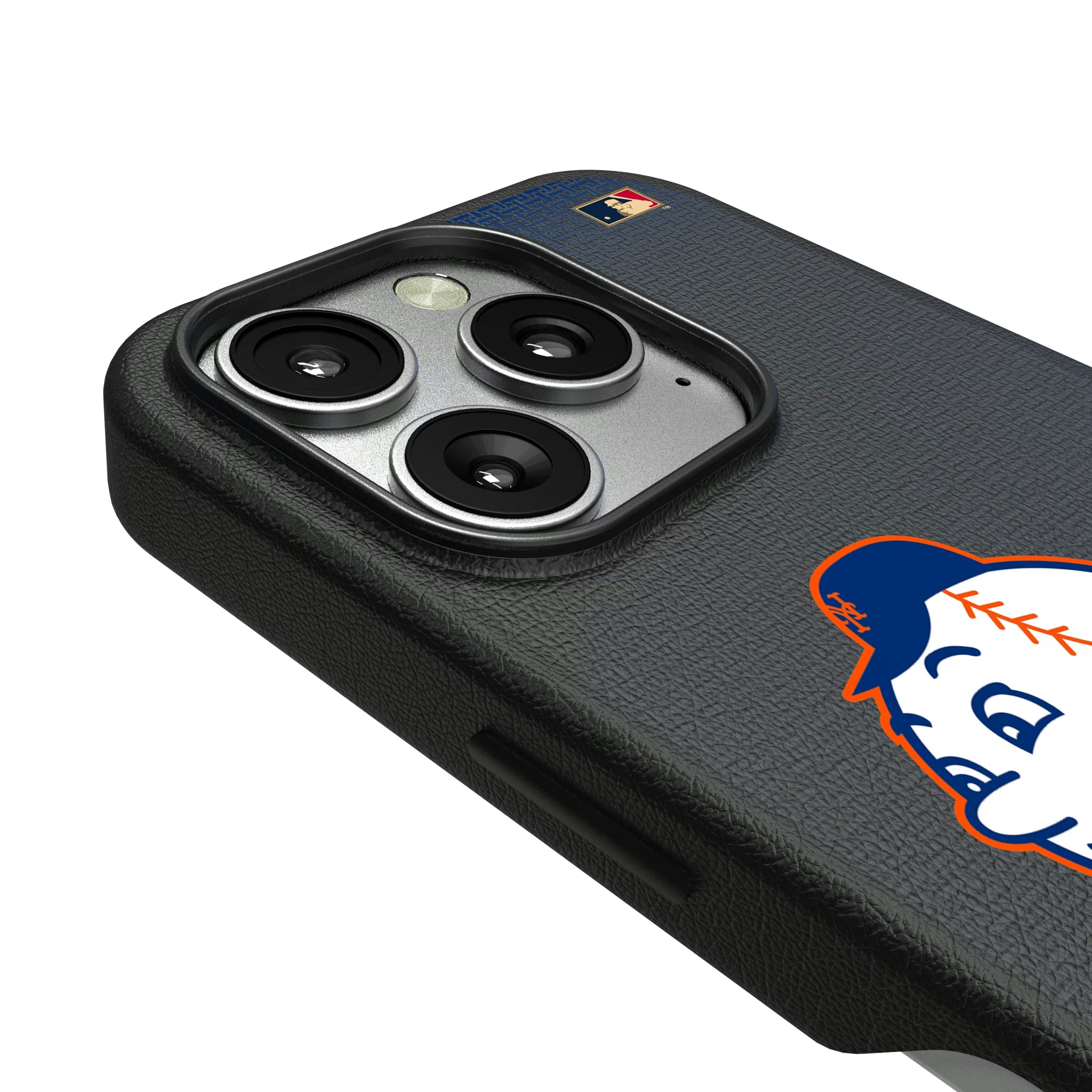 New York Mets 2014 - Cooperstown Collection Linen iPhone MagSafe Compatible Phone Case for Apple iPhone - Detail