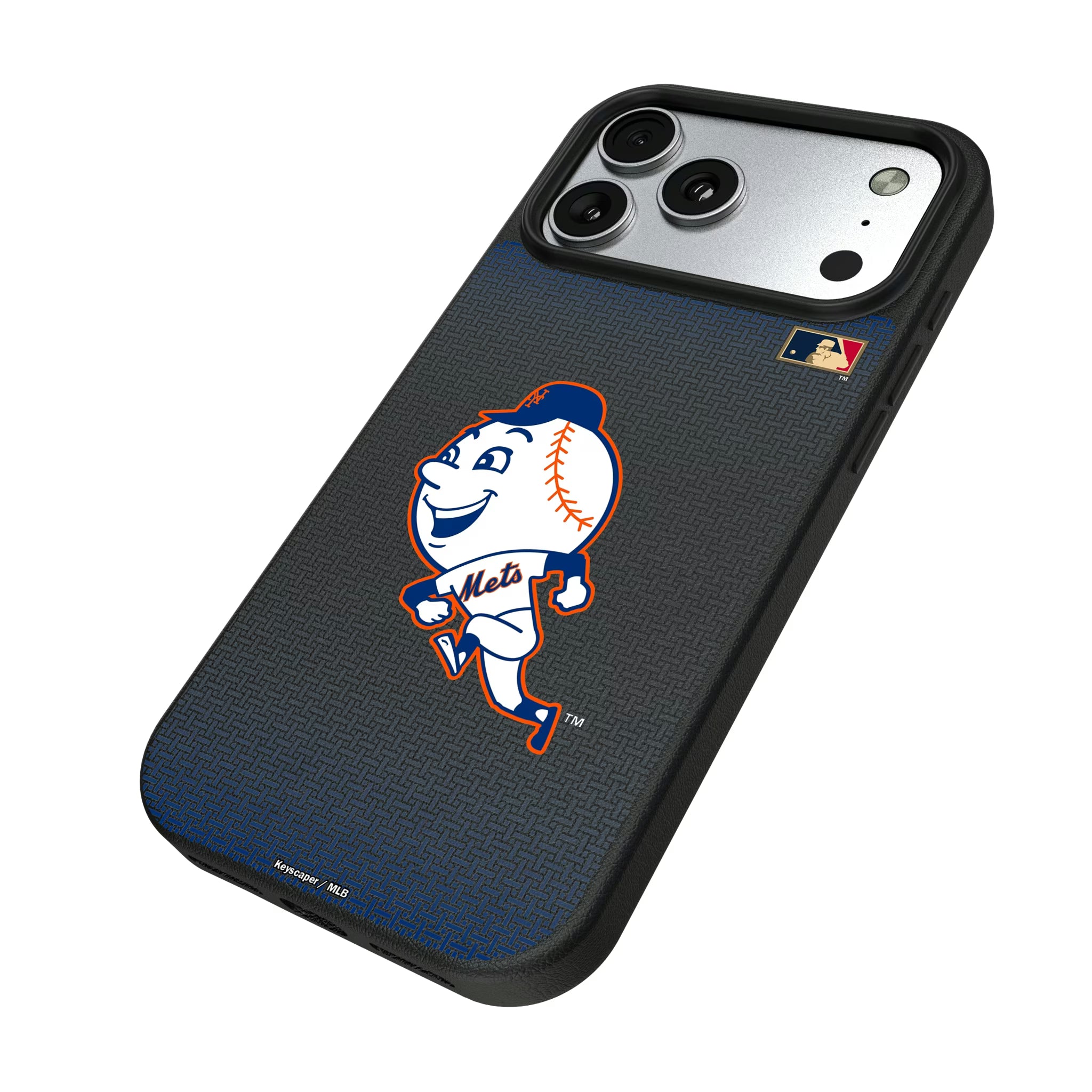 New York Mets 2014 - Cooperstown Collection Linen iPhone MagSafe Compatible Phone Case for Apple iPhone - Isometric View#Device_iPhone 17 Pro Max