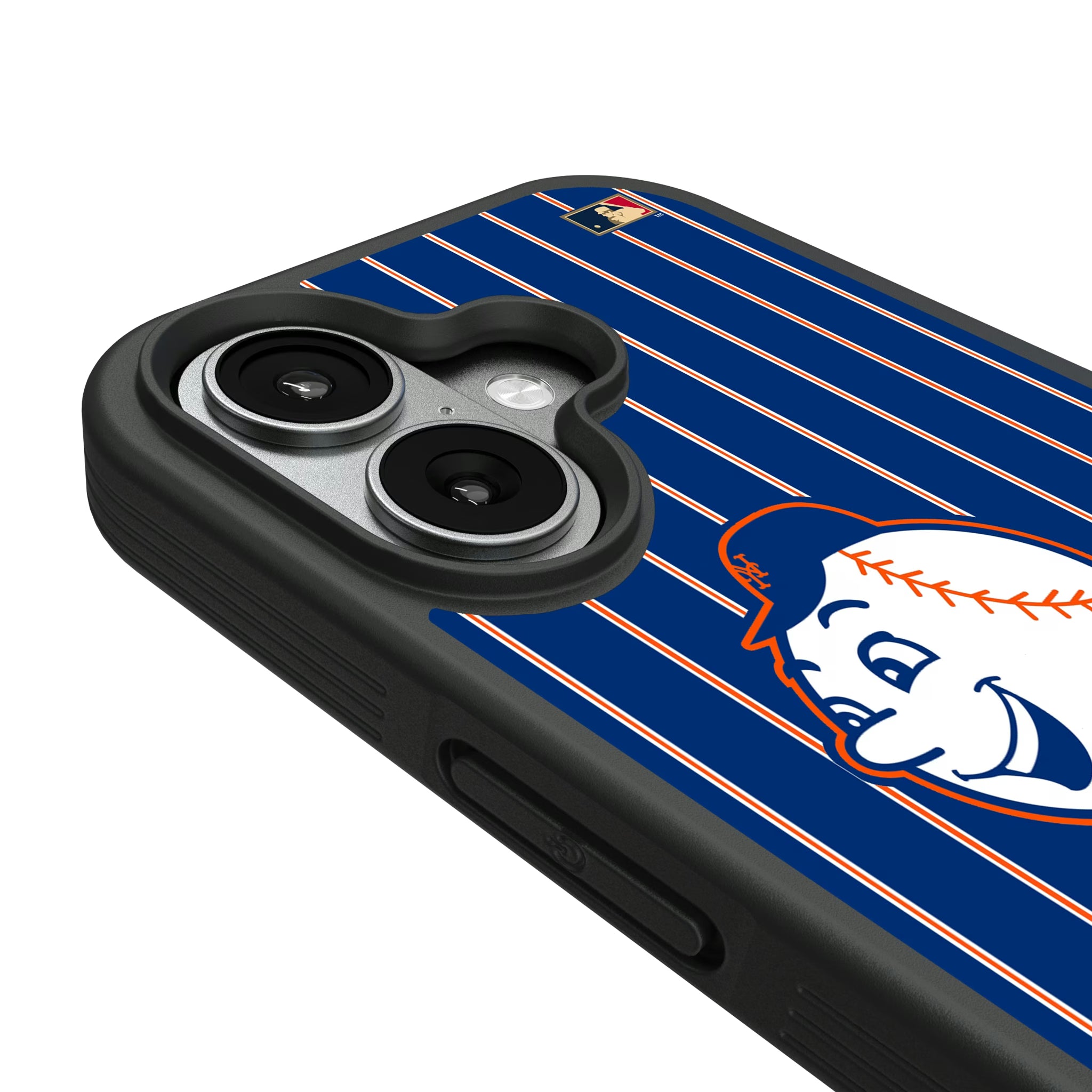 New York Mets 2014 - Cooperstown Collection Pinstripe iPhone Bump Phone Case for Apple iPhone - Detail#Device_iPhone 17