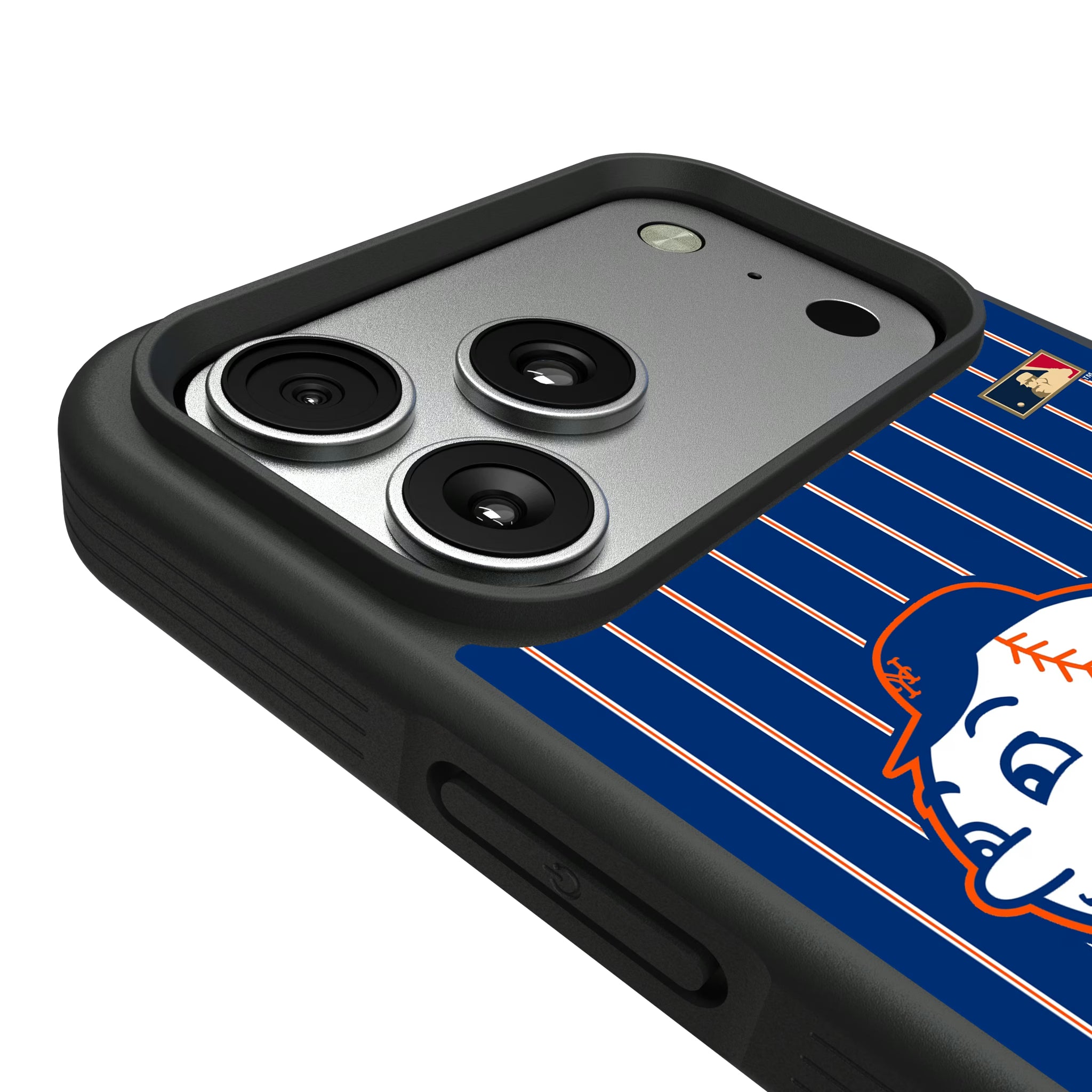 New York Mets 2014 - Cooperstown Collection Pinstripe iPhone Bump Phone Case for Apple iPhone - Detail#Device_iPhone 17 Pro Max