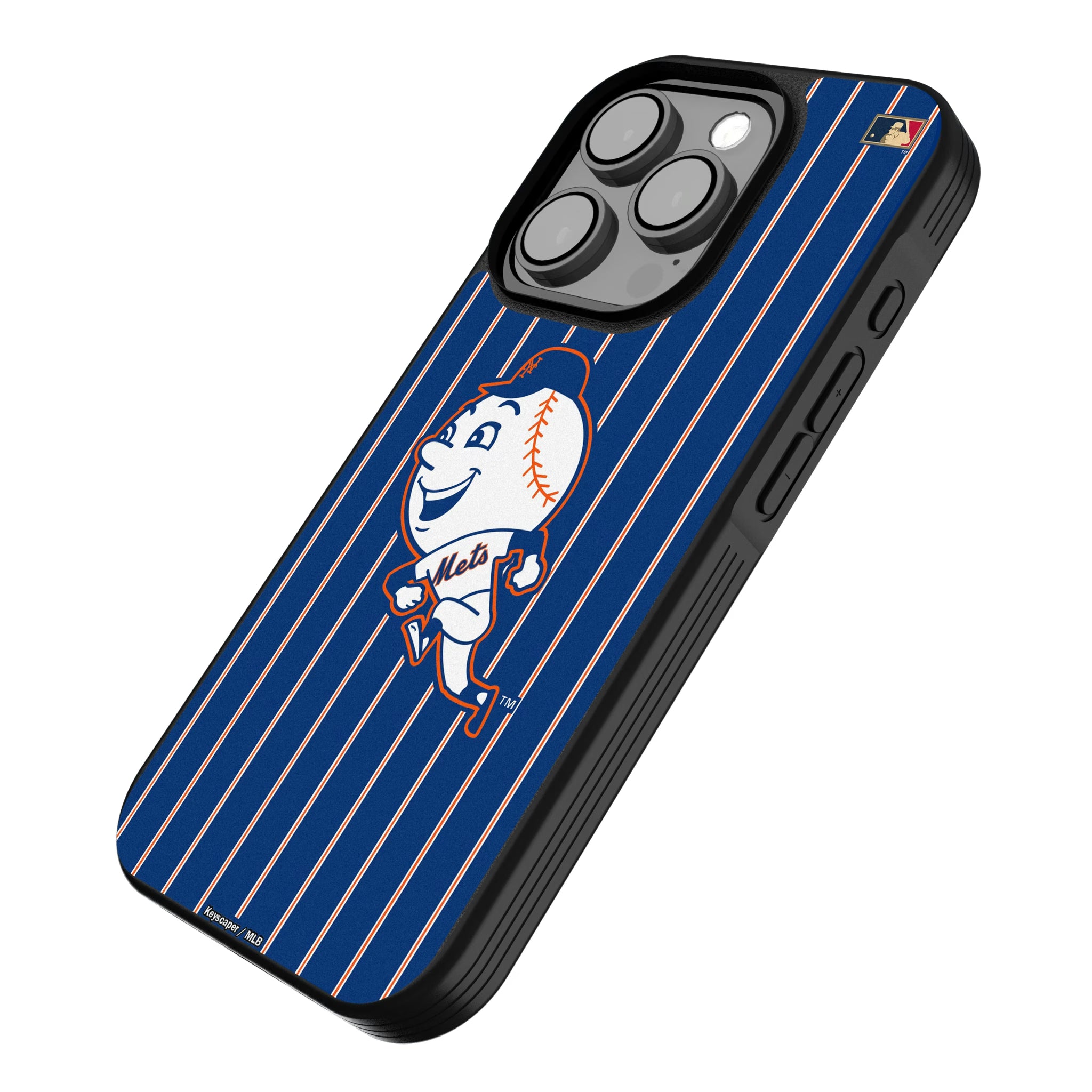 New York Mets 2014 - Cooperstown Collection Pinstripe iPhone Bump Phone Case for Apple iPhone - Isometric View