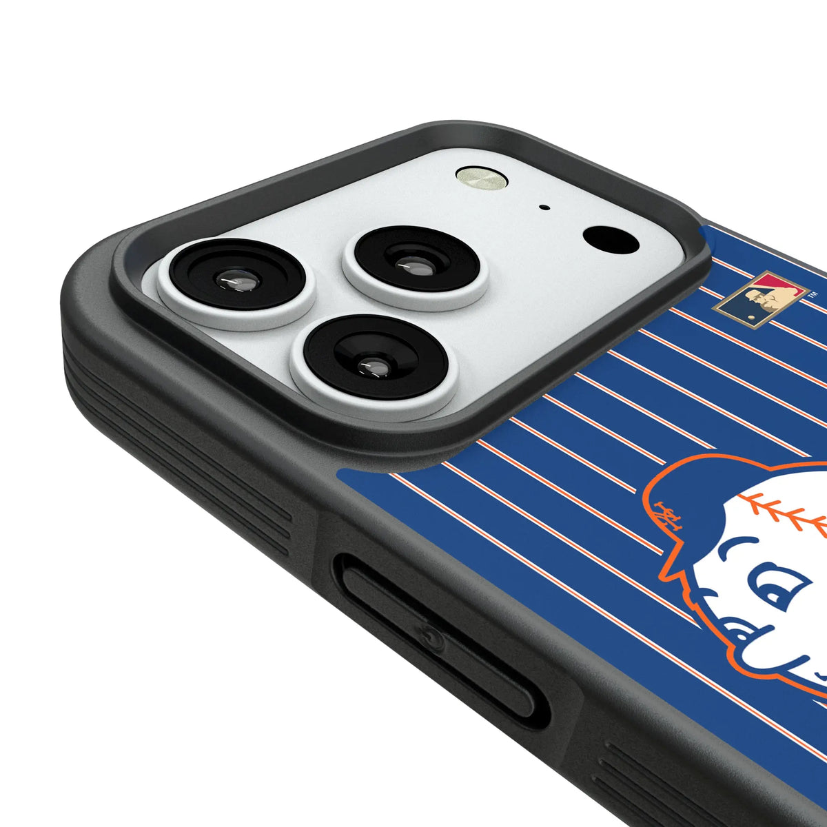New York Mets 2014 - Cooperstown Collection Pinstripe iPhone Bump Phone Case for Apple iPhone - Detail#Device_iPhone 18 Pro
