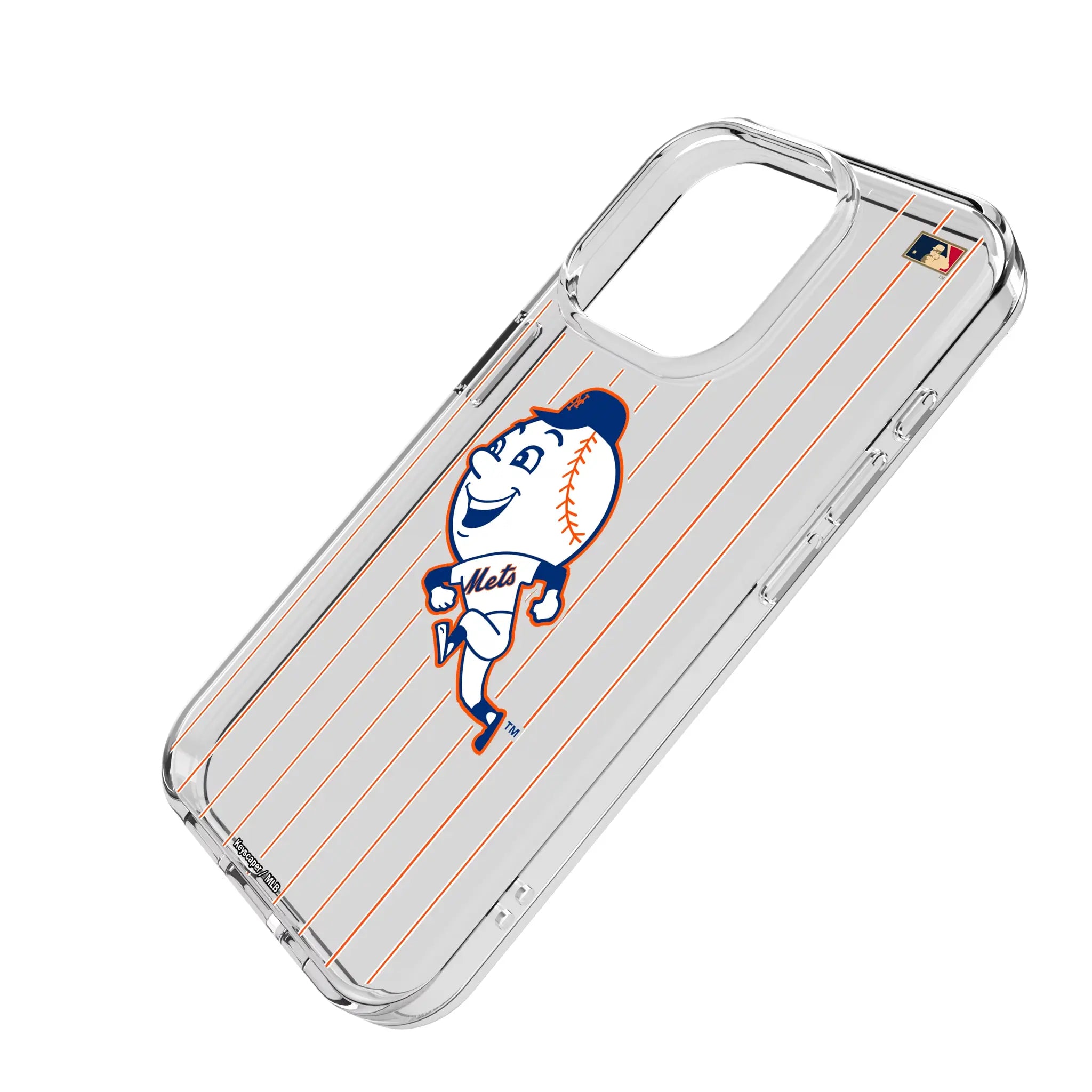 New York Mets 2014 - Cooperstown Collection Pinstripe iPhone Clear Phone Case for Apple iPhone - Isometric View