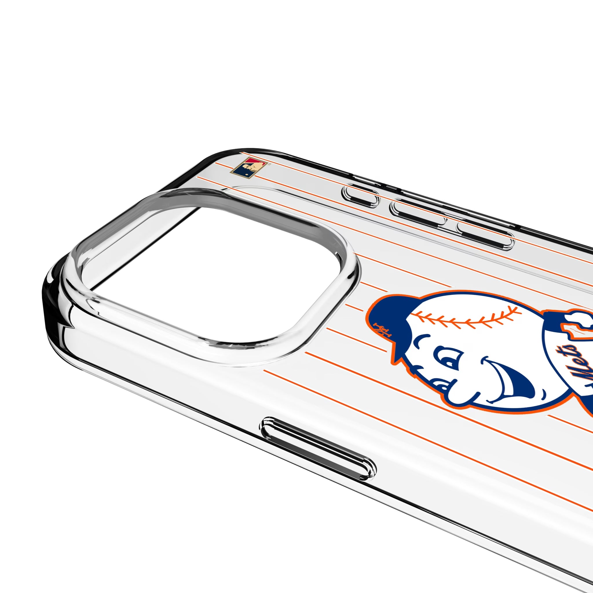 New York Mets 2014 - Cooperstown Collection Pinstripe iPhone Clear Phone Case for Apple iPhone - Detail