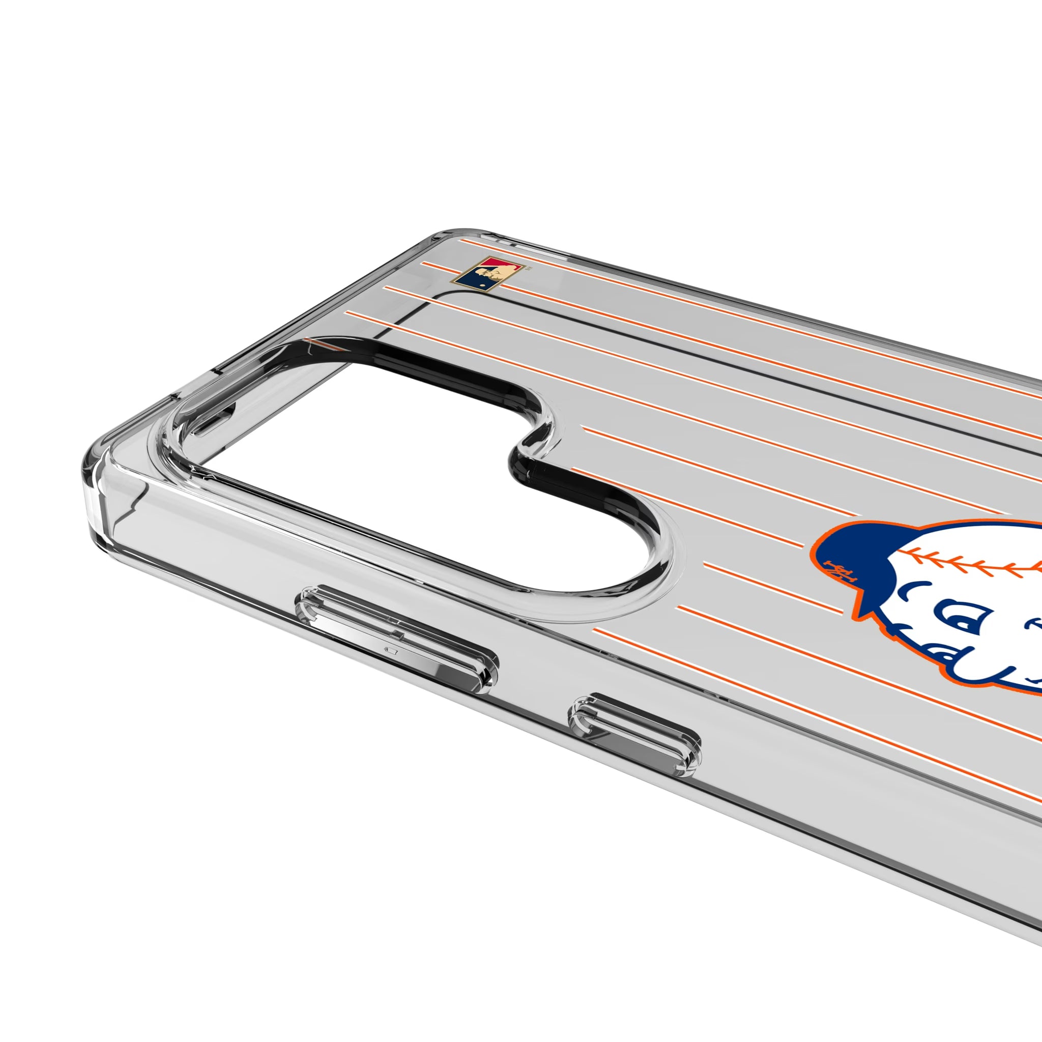 New York Mets 2014 - Cooperstown Collection Pinstripe Galaxy Clear Phone Case for Samsung Galaxy - Detail
