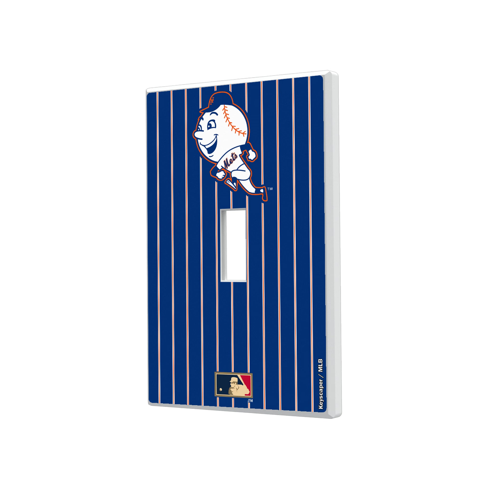 New York Mets 2014 - Cooperstown Collection Pinstripe Hidden-Screw Light Switch Plate#Style_Single Toggle
