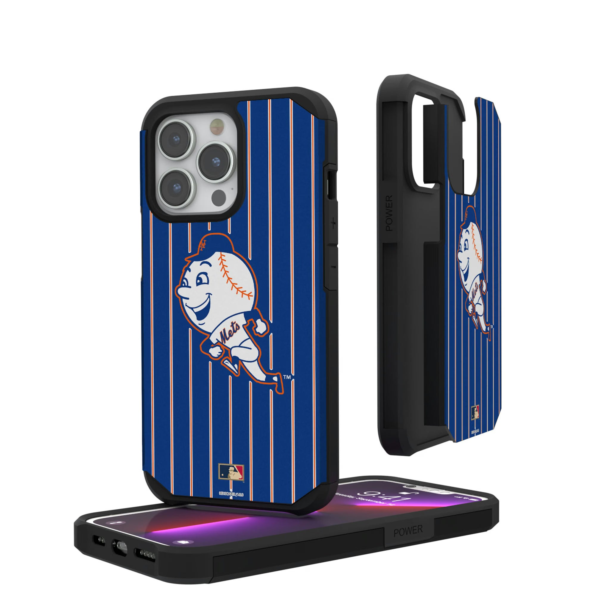 New York Mets 2014 - Cooperstown Collection Pinstripe iPhone Rugged Phone Case for Apple iPhone