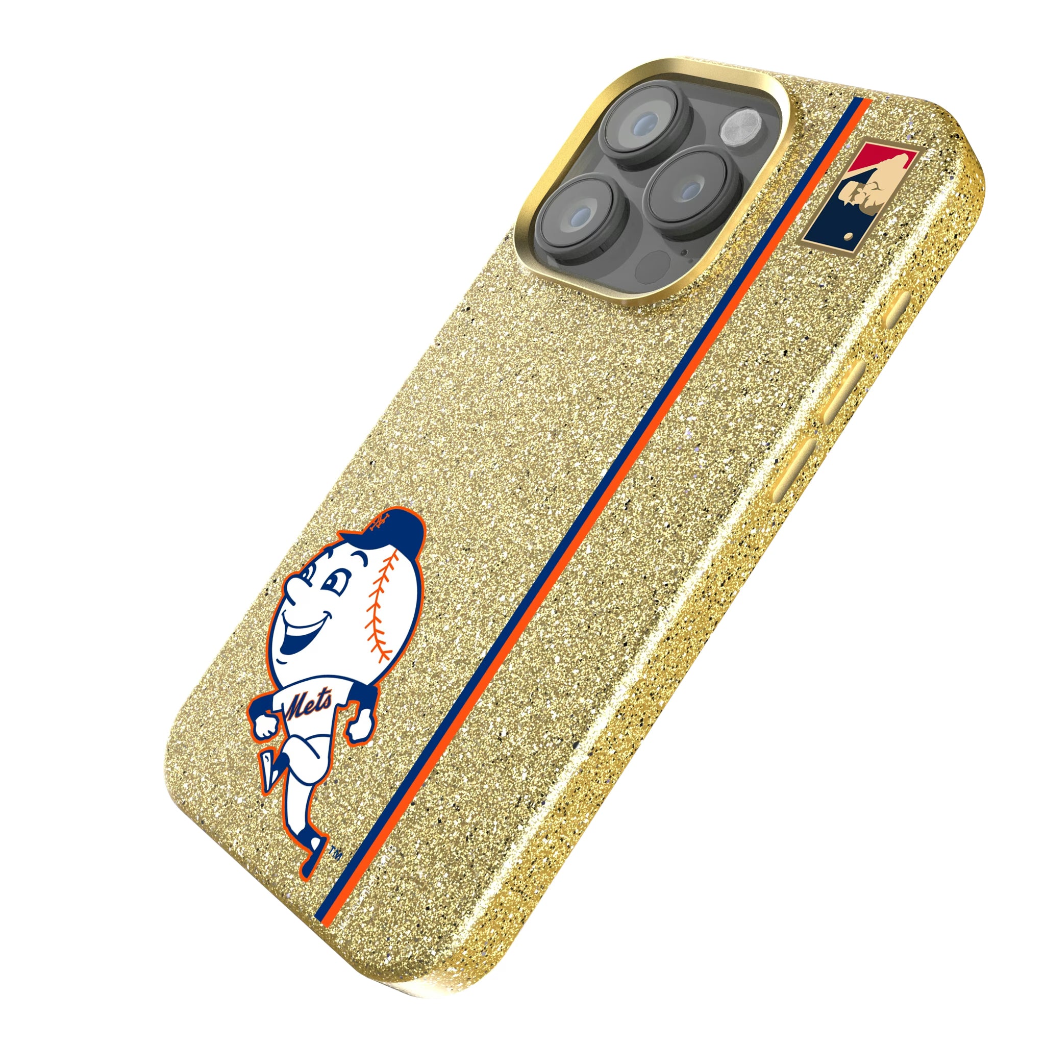 New York Mets 2014 - Cooperstown Collection Sidebar iPhone Bling Phone Case for Apple iPhone - Isometric View