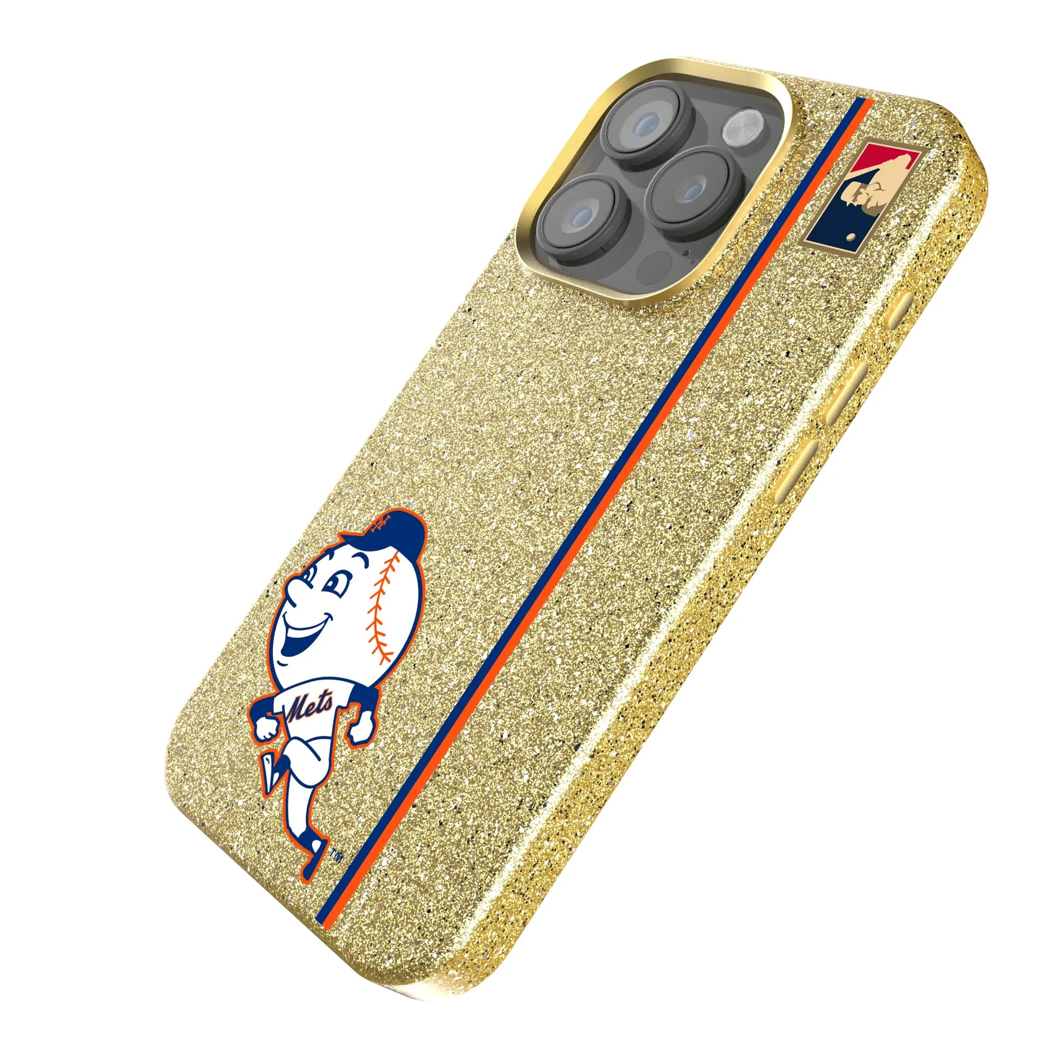 New York Mets 2014 - Cooperstown Collection Sidebar iPhone Bling Phone Case for Apple iPhone - Isometric View