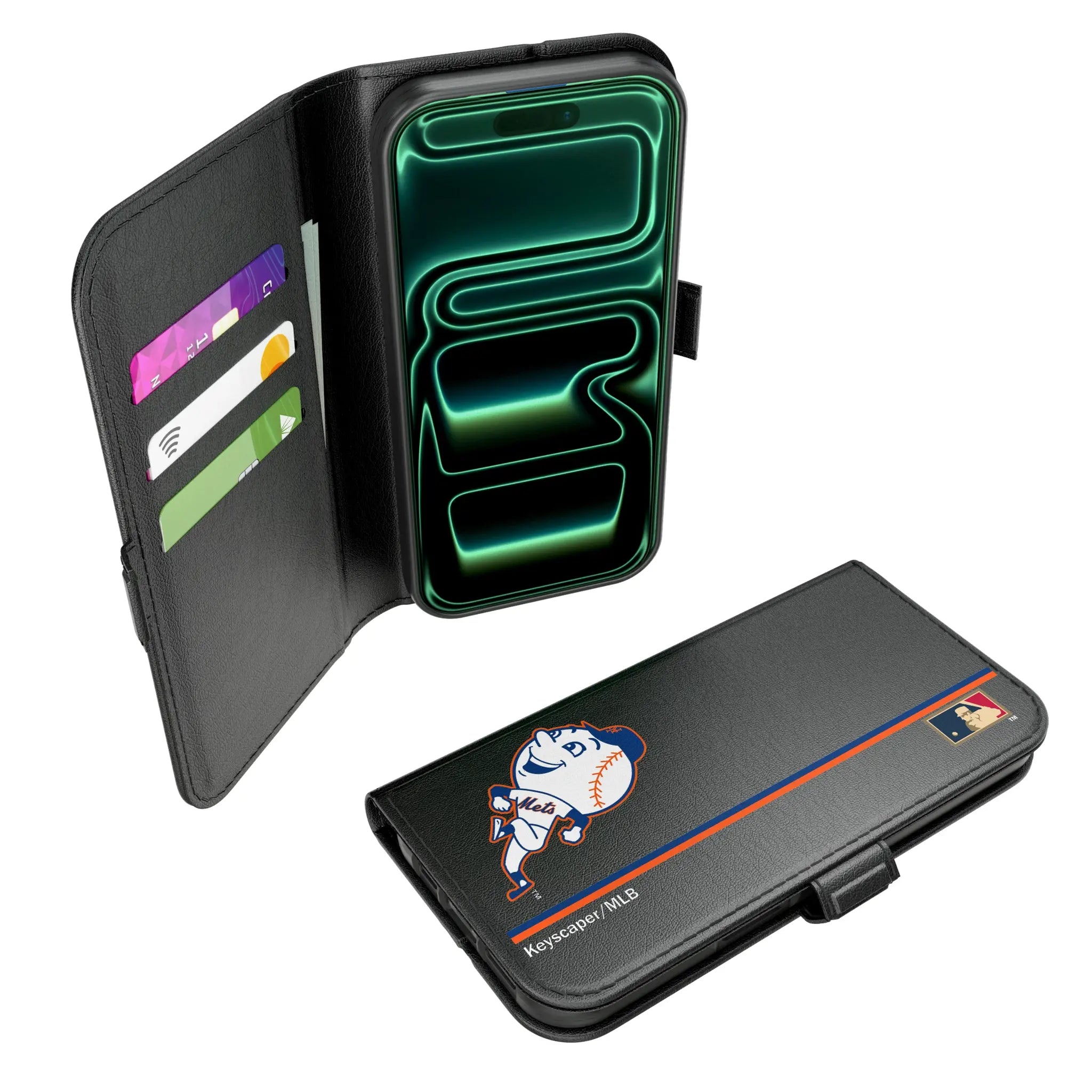 New York Mets 2014 - Cooperstown Collection Sidebar iPhone Folio Phone Case for Apple iPhone#Device_iPhone 17