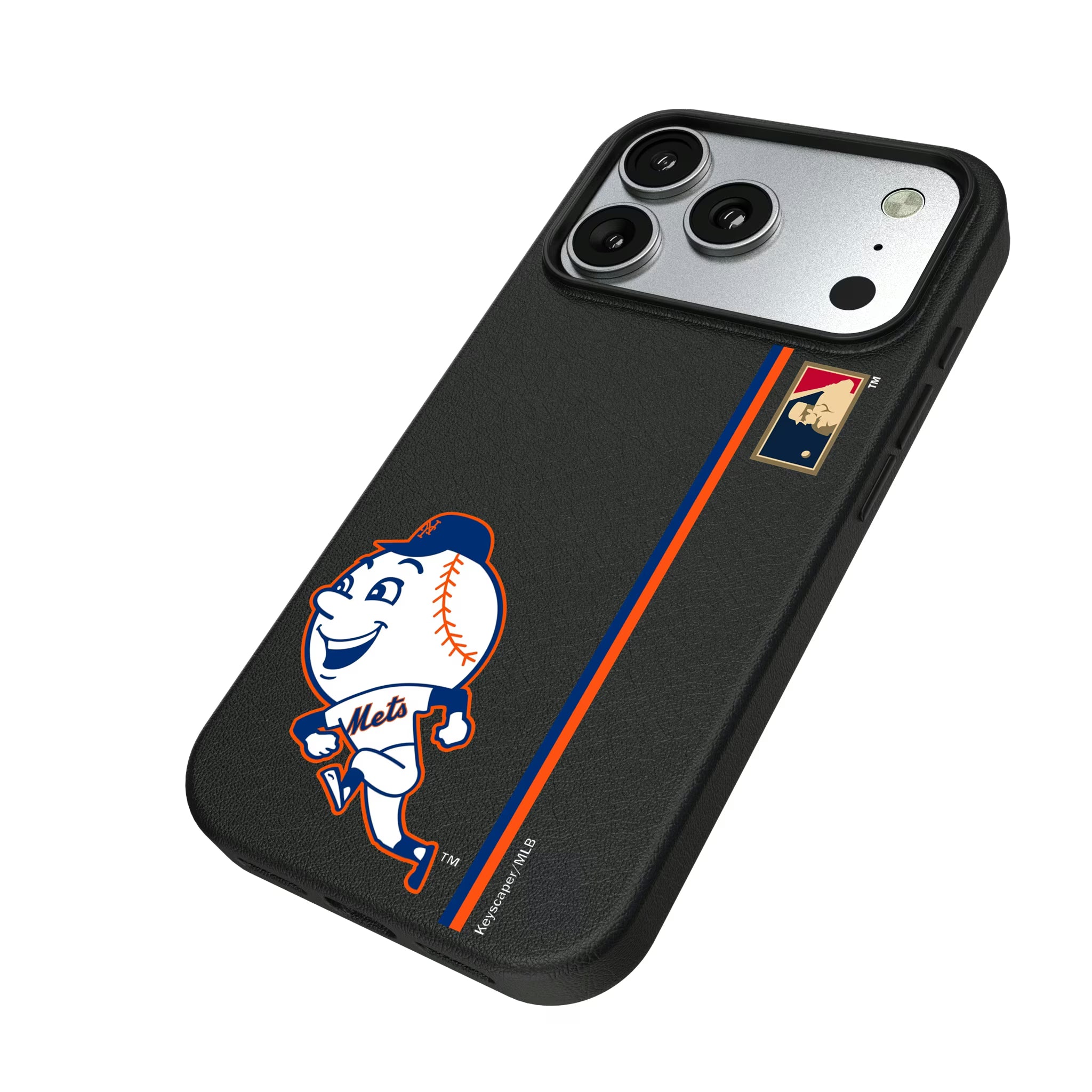 New York Mets 2014 - Cooperstown Collection Sidebar iPhone MagSafe Compatible Phone Case for Apple iPhone - Isometric View#Device_iPhone 17 Pro