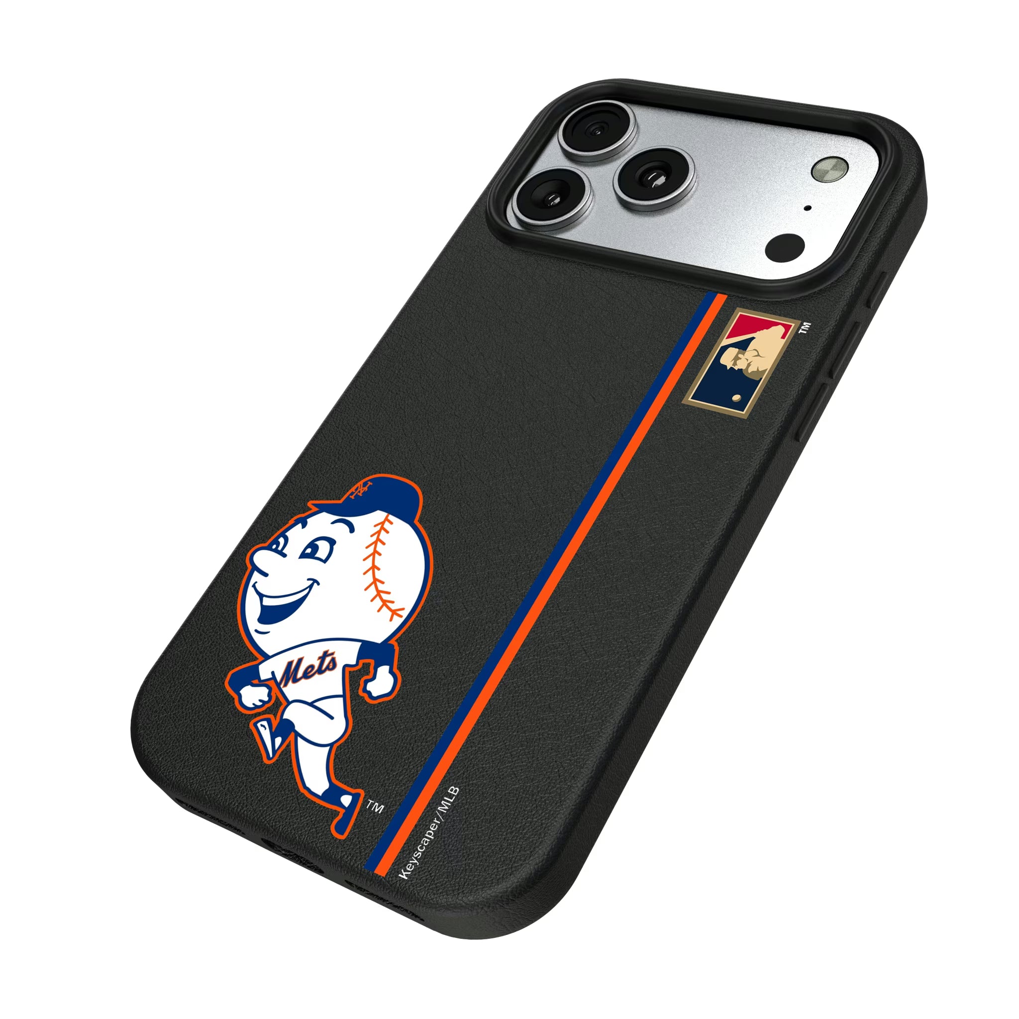 New York Mets 2014 - Cooperstown Collection Sidebar iPhone MagSafe Compatible Phone Case for Apple iPhone - Isometric View#Device_iPhone 17 Pro Max