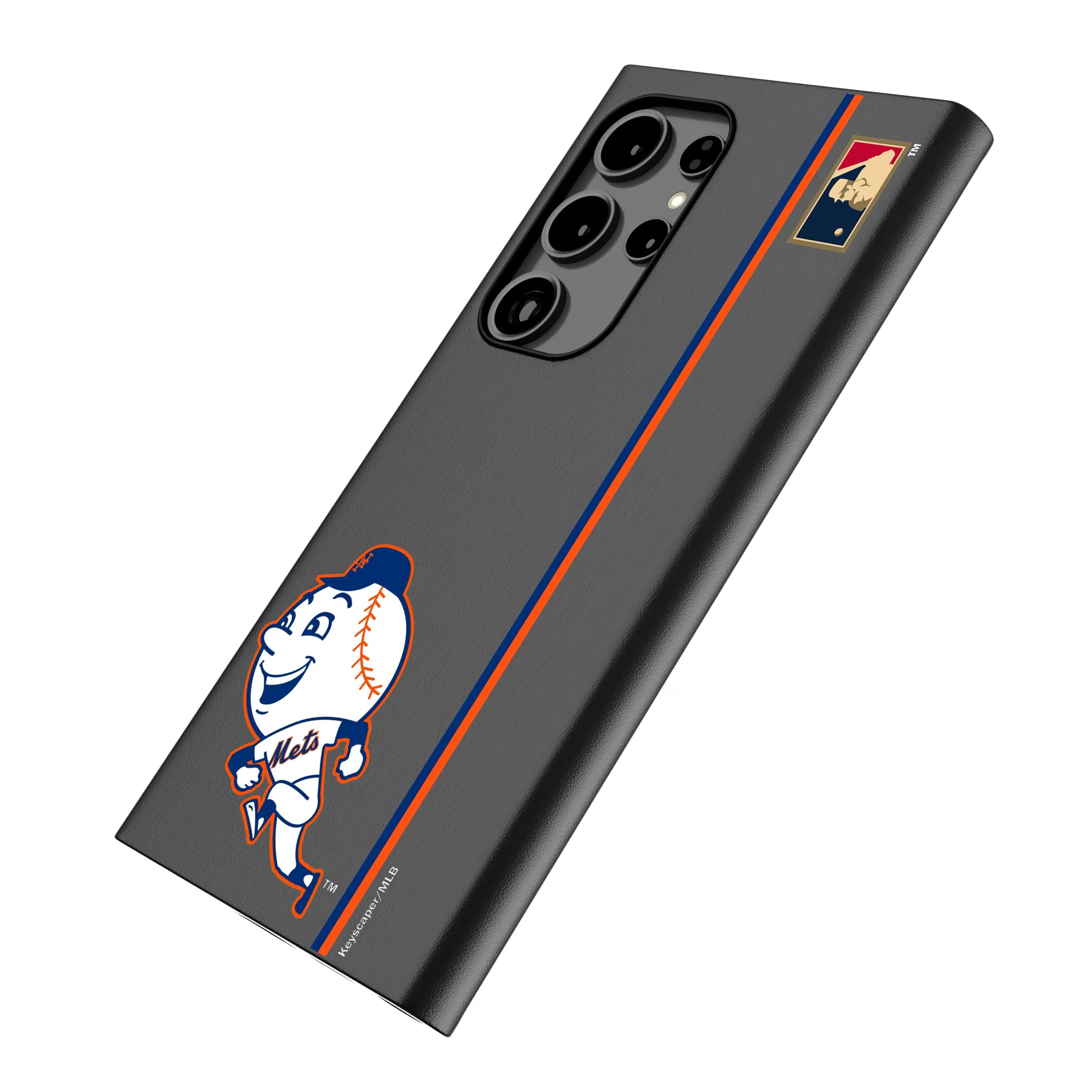 New York Mets 2014 - Cooperstown Collection Sidebar Galaxy MagSafe Compatible Phone Case for Samsung Galaxy - Isometric View