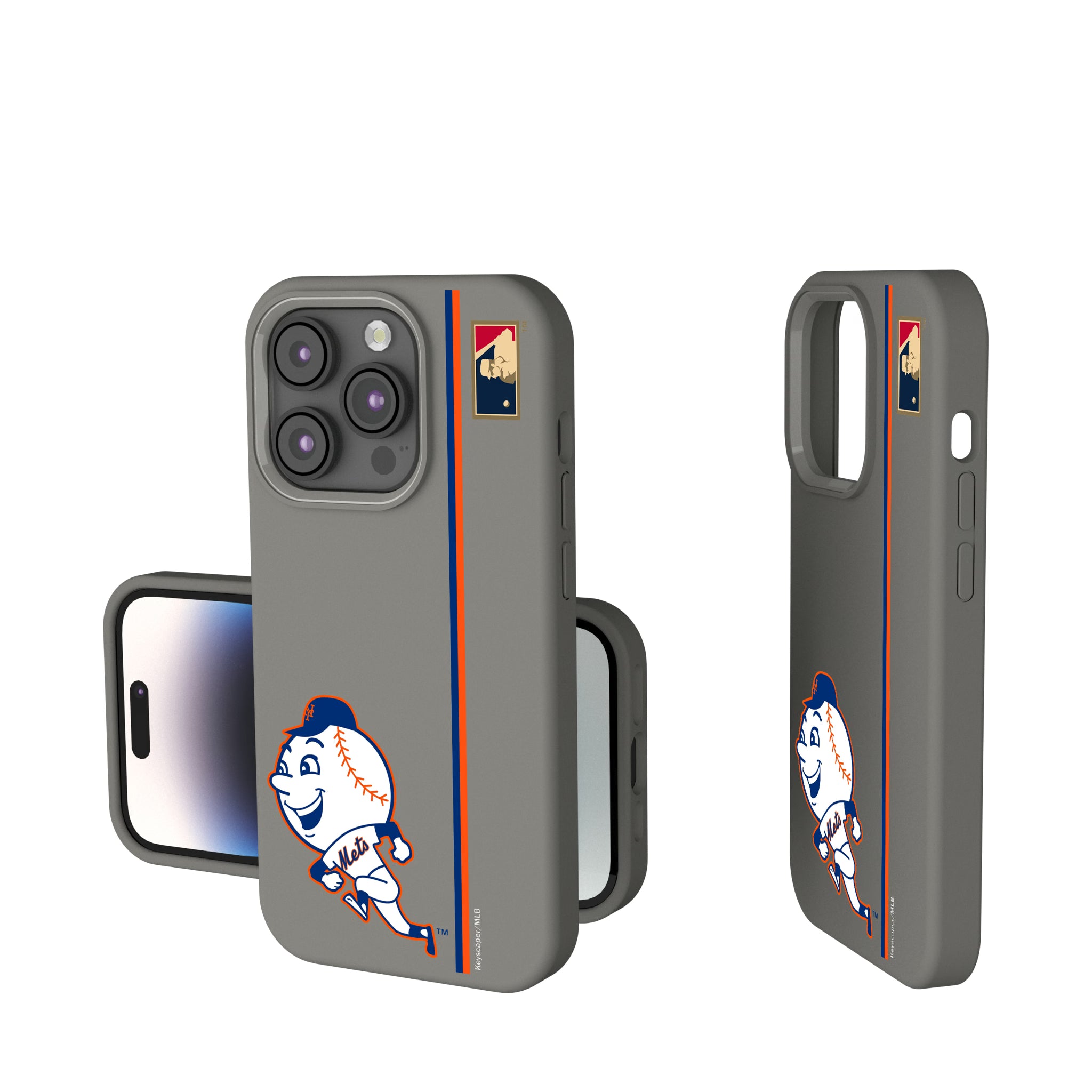 New York Mets 2014 - Cooperstown Collection Sidebar iPhone Soft Touch Phone Case for Apple iPhone