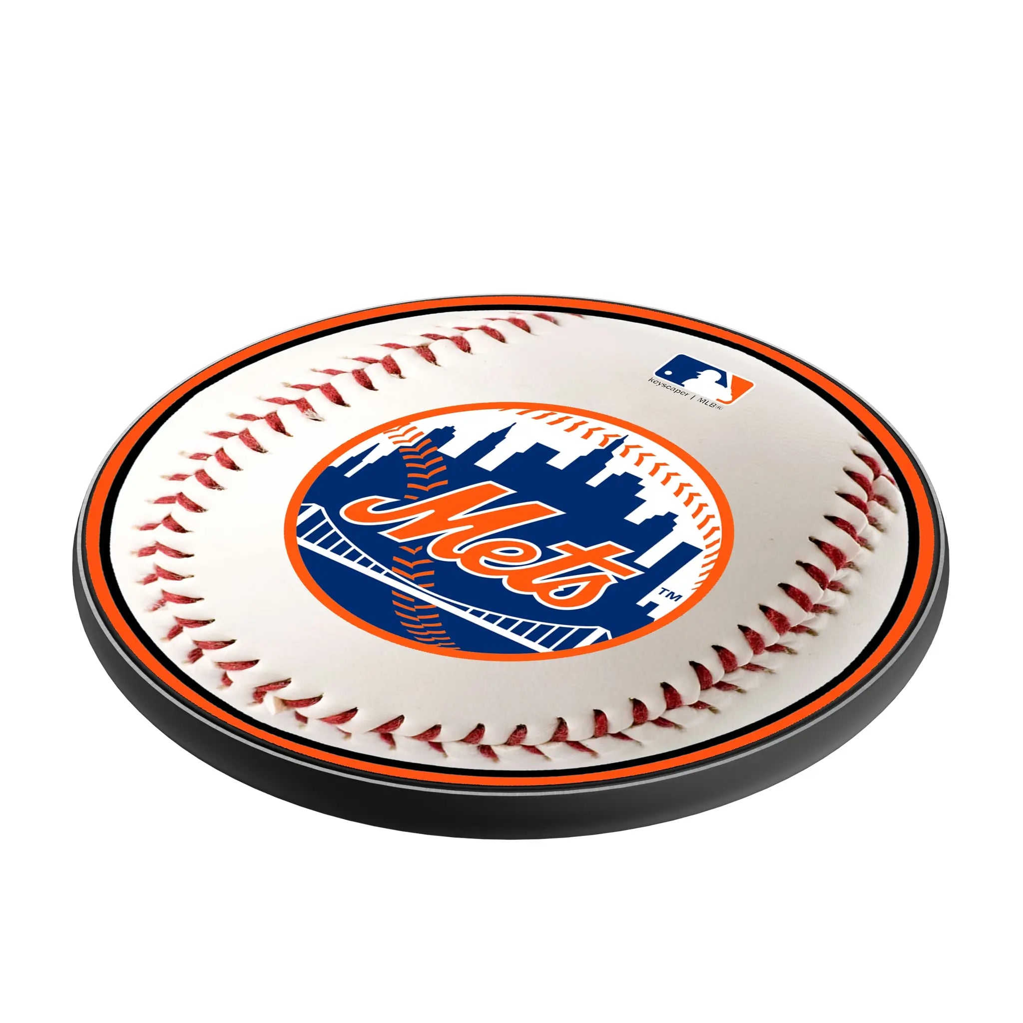 New York Mets Baseball 15-Watt Wireless Charger - Isometric View