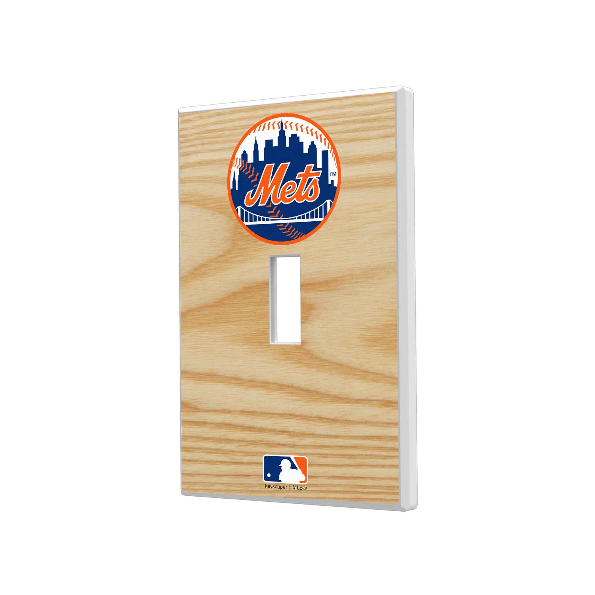 New York Mets Baseball Bat Hidden-Screw Light Switch Plate#Style_Single Toggle