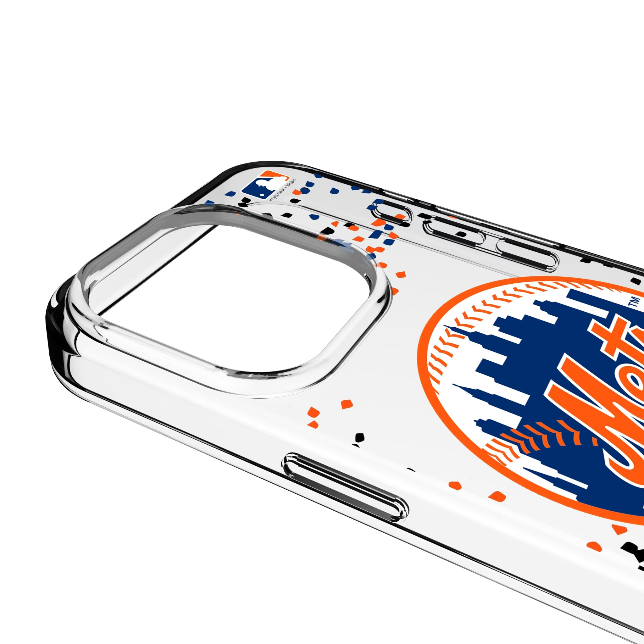 New York Mets Confetti iPhone Clear Phone Case for Apple iPhone - Detail