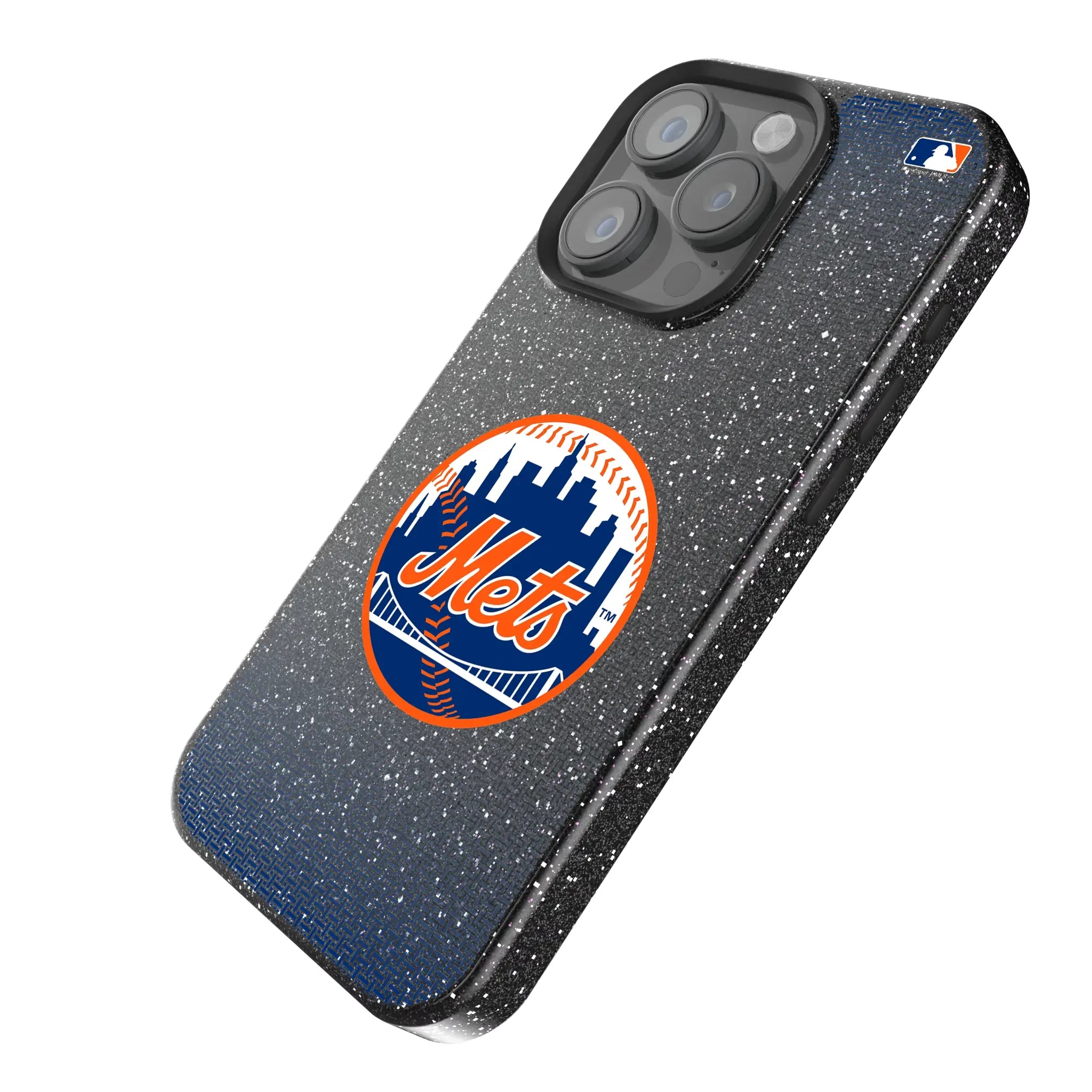 New York Mets Linen iPhone Bling Phone Case for Apple iPhone - Isometric View