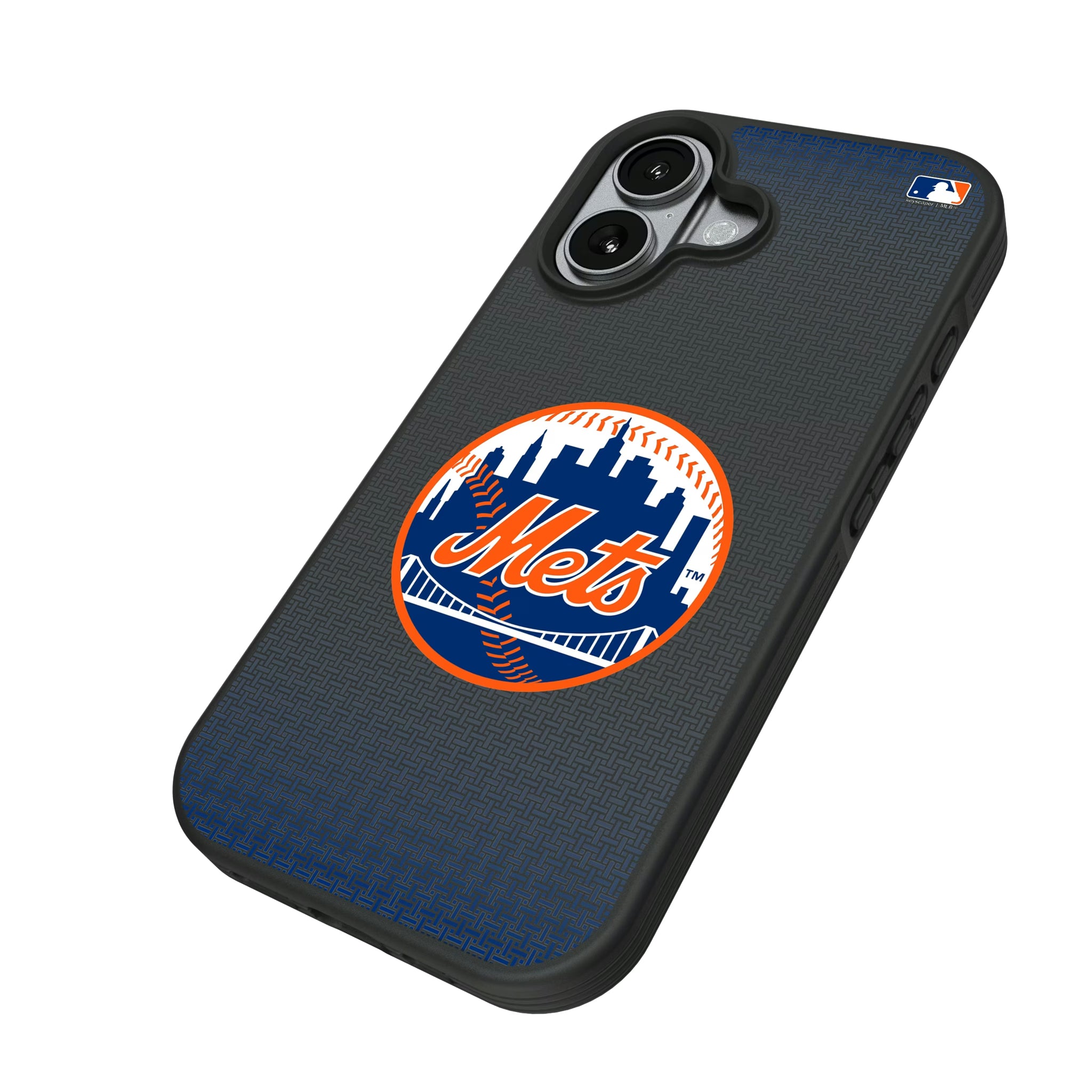 New York Mets Linen iPhone Bump Phone Case for Apple iPhone - Isometric View#Device_iPhone 17