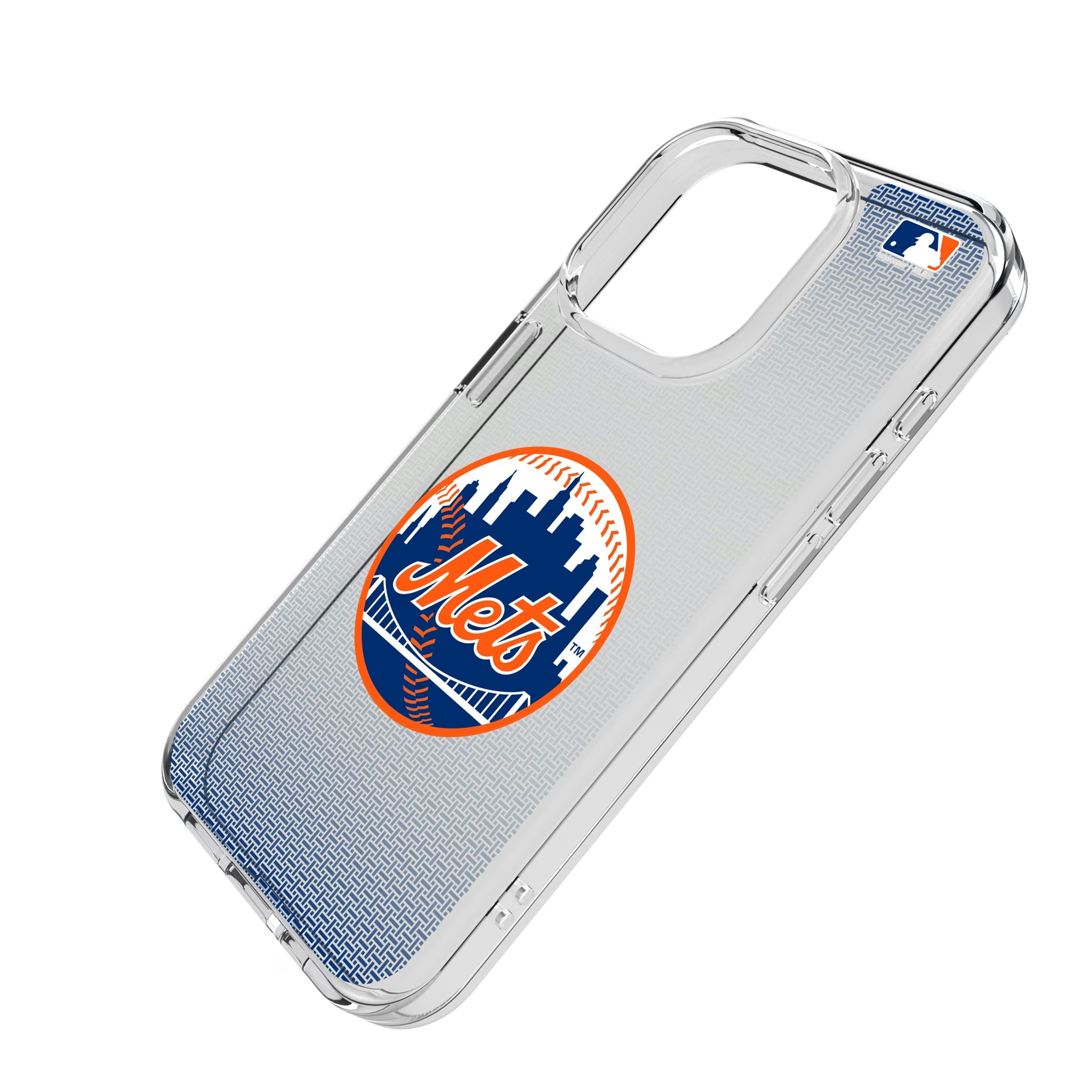 New York Mets Linen iPhone Clear Phone Case for Apple iPhone - Isometric View