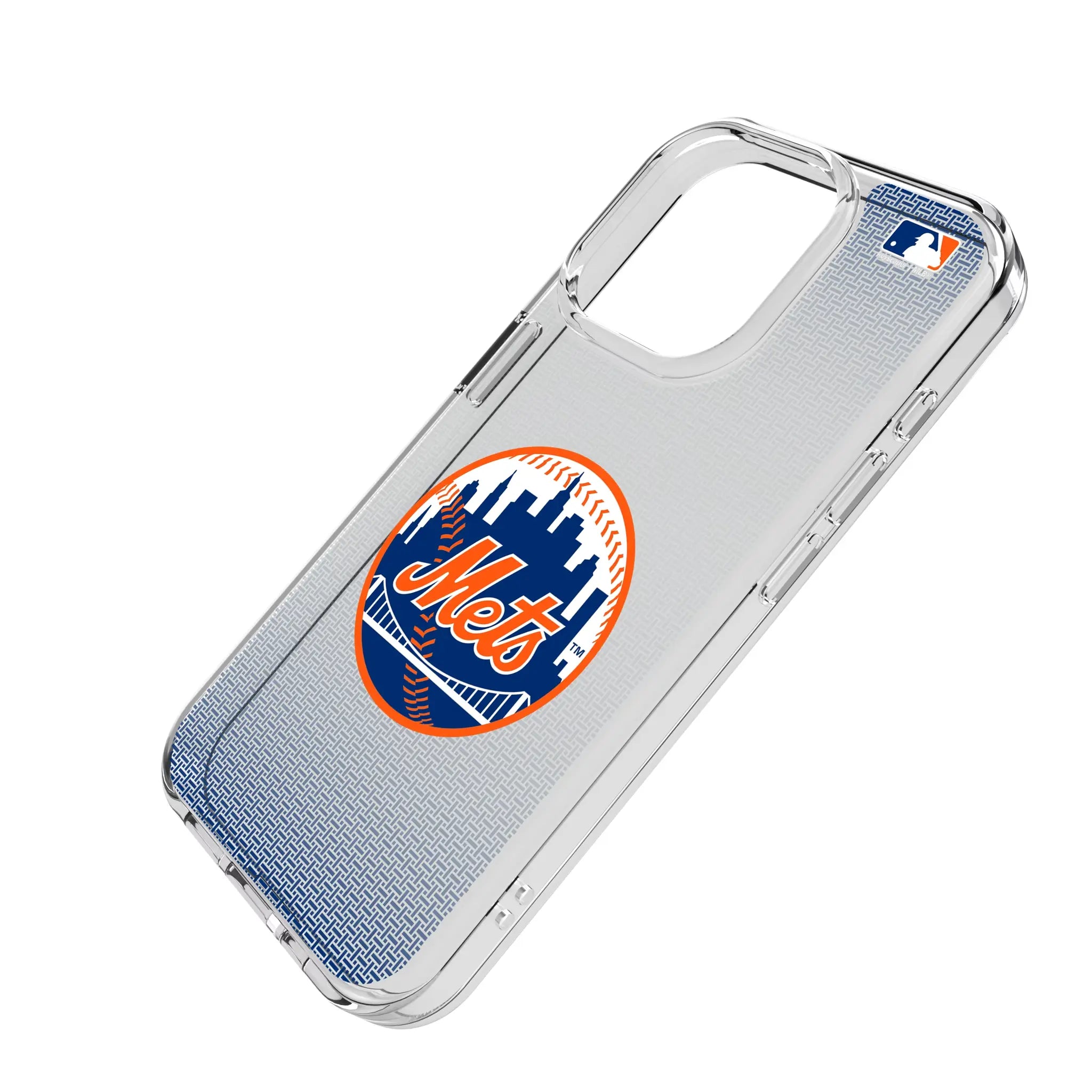 New York Mets Linen iPhone Clear Phone Case for Apple iPhone - Isometric View
