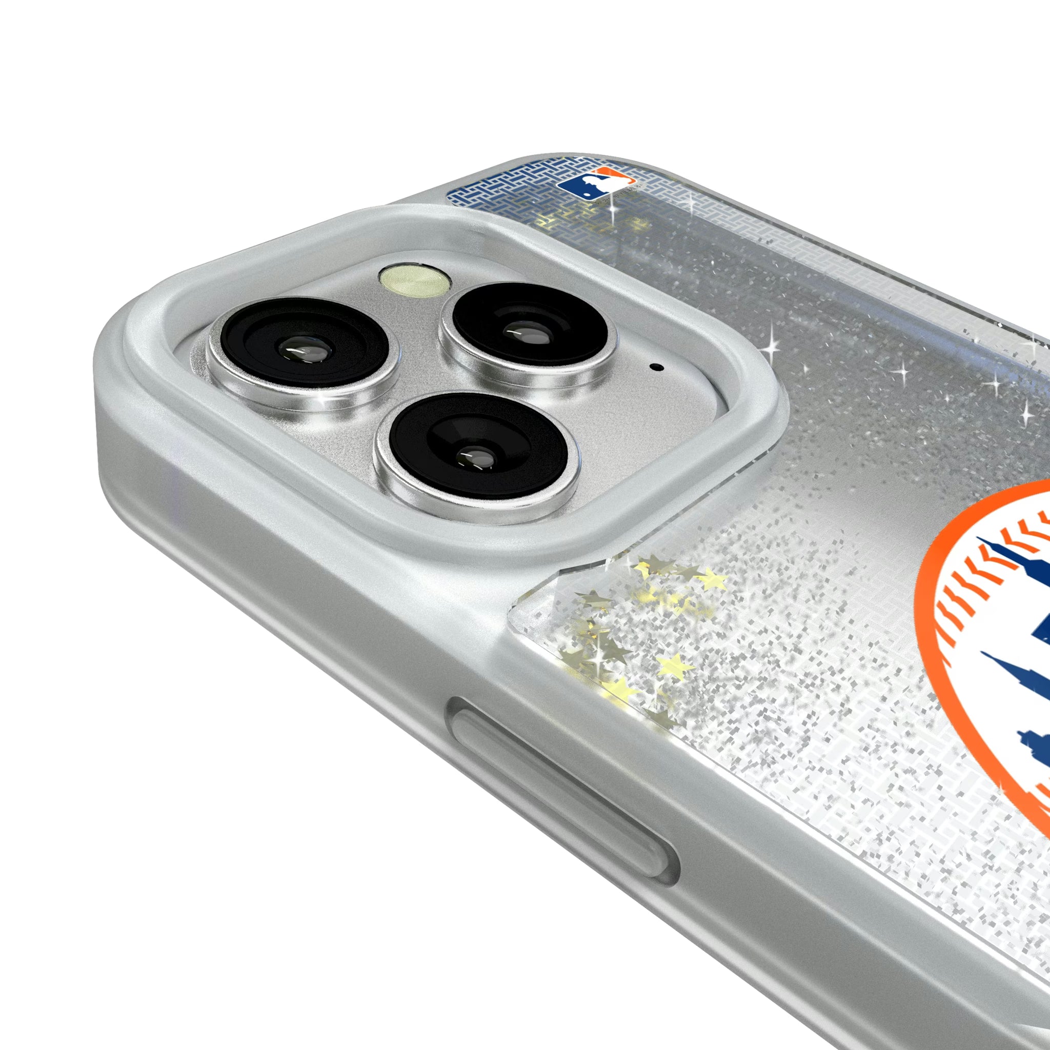 New York Mets Linen iPhone Glitter Phone Case for Apple iPhone - Detail#Device_iPhone 16 Pro